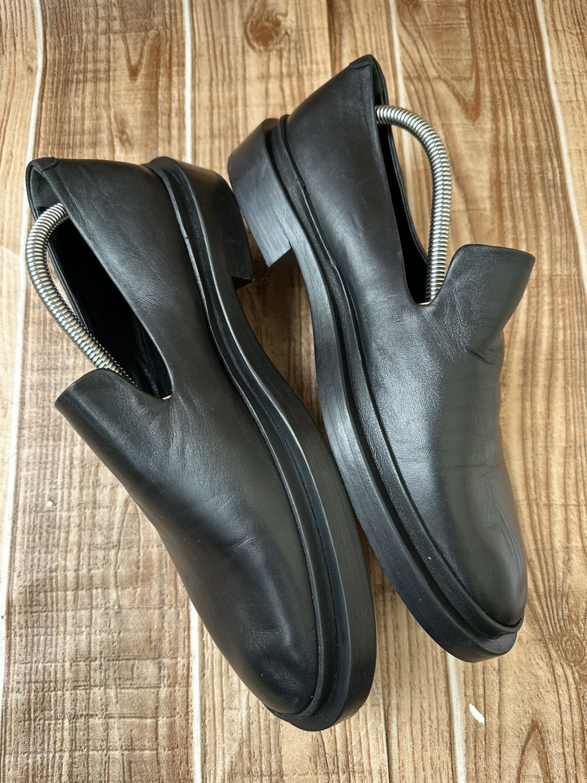 Jil Sander Jil Sander Flat Leather Black Loafer Size US 7 / EU 40 - 8 Thumbnail