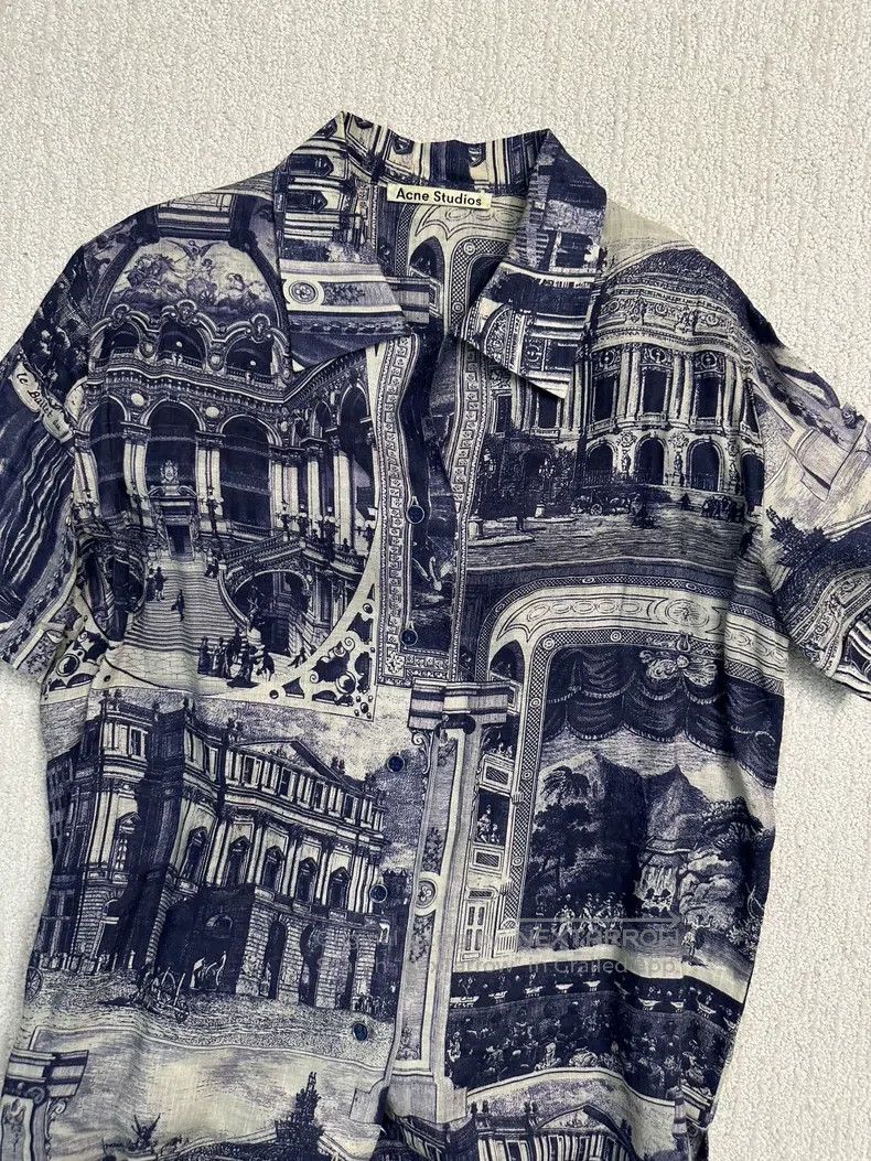 Acne Studios Acne Studios size 32 Painted Architectural Style Shirt, Lin Size US S / EU 44-46 / 1 - 1 Thumbnail