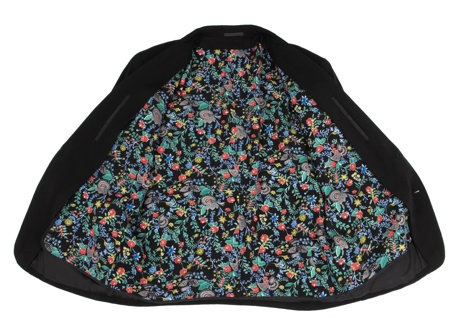 Comme des Garcons Homme Plus Flower Liner Wool 2B Jacket in Black Size S Size US S / EU 44-46 / 1 - 14 Thumbnail
