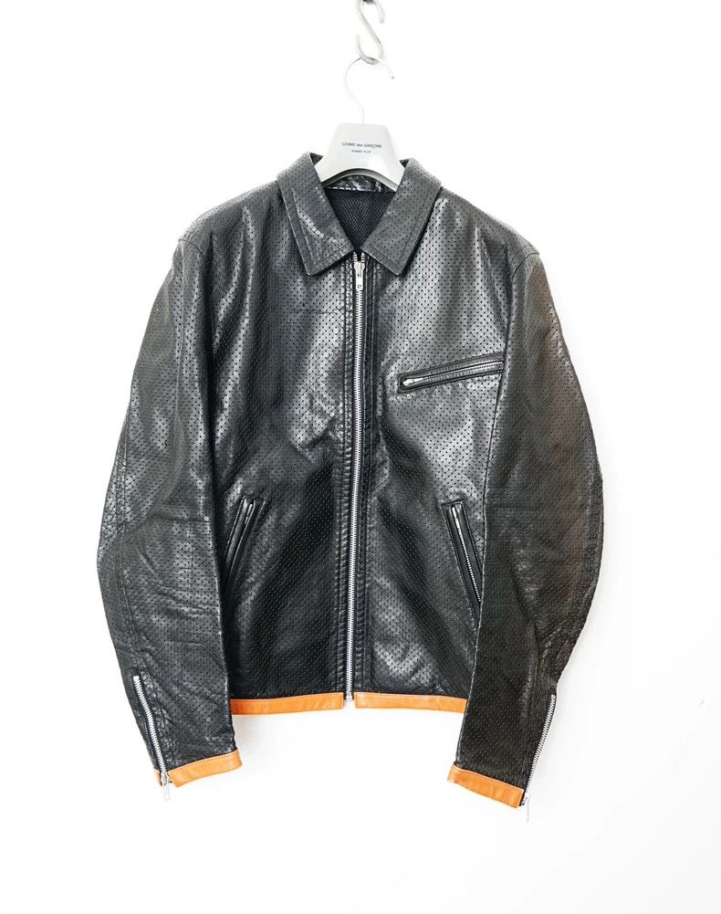 Comme des Garcons Comme des Garcons Fishnet Leather Jacket Size US M / EU 48-50 / 2 - 1 Thumbnail