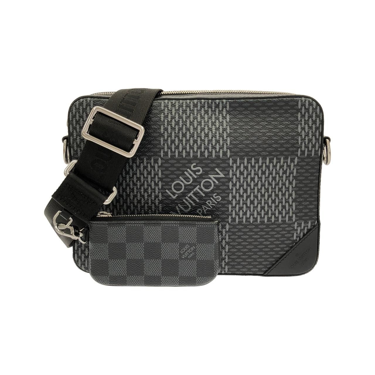 Louis Vuitton Louis Vuitton Louis Vuitton Damier Graphite 3D Trio Messenger Shoulder Bag Textile Shoulder Bag N50017 DUTY FREE for USA Size ONE SIZE - 1 Thumbnail