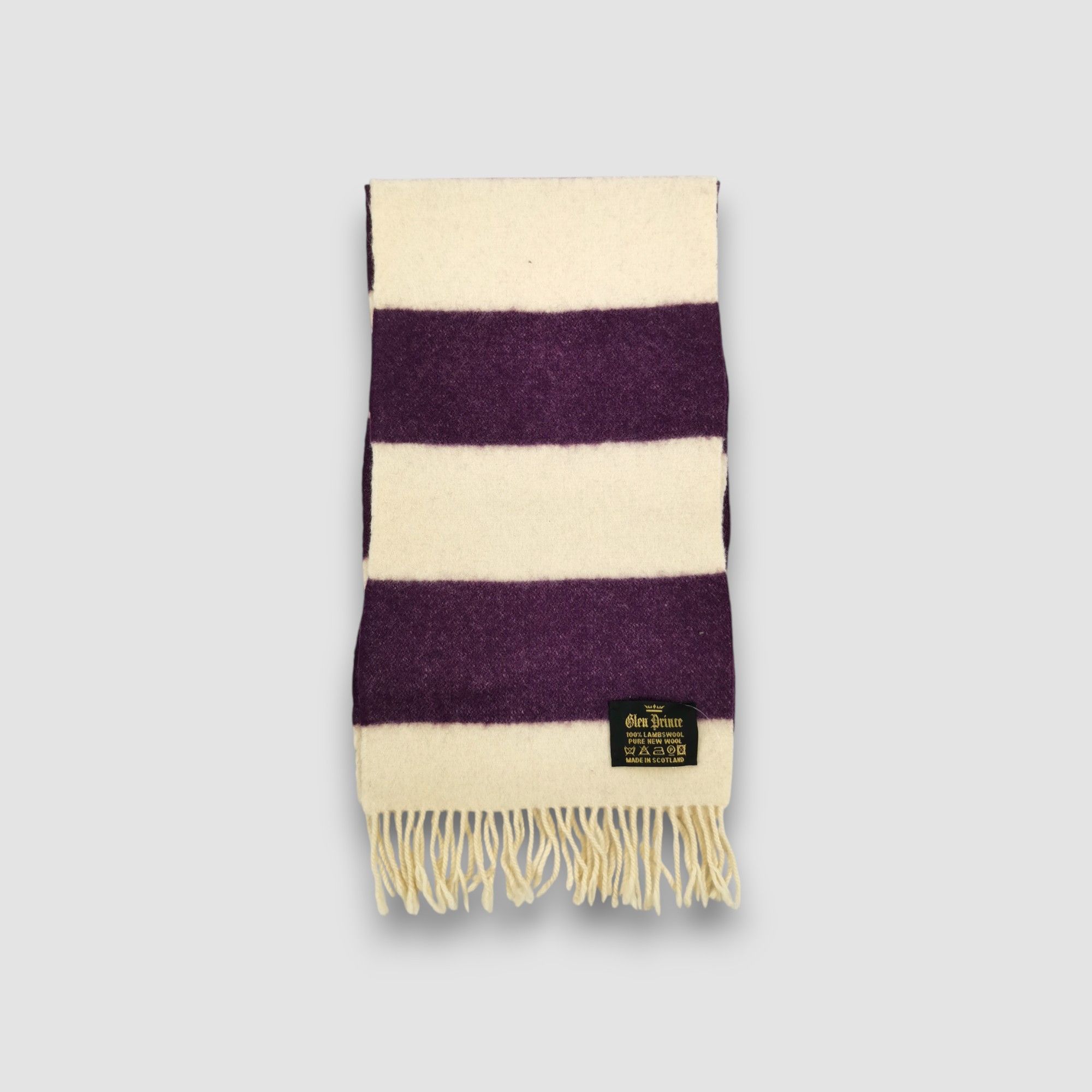 Vintage Vintage Glen Prince Scarf Striped Neckwear Wool Scarves Size ONE SIZE - 2 Thumbnail