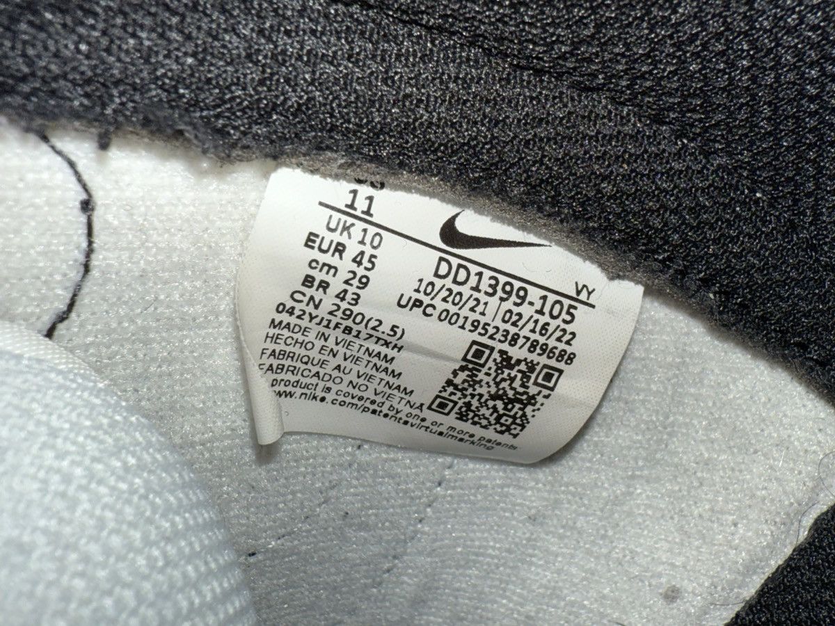 Nike Nike Dunk Hi Retro Black & White Size US 11 / EU 44 - 4 Thumbnail