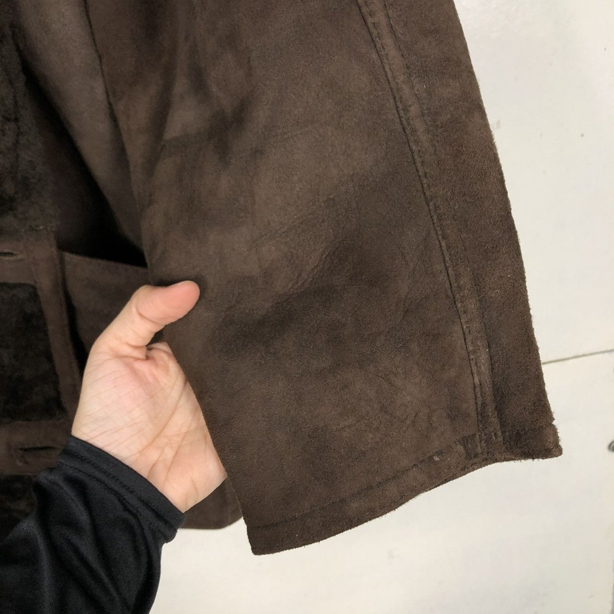 Vintage 🔥VINTAGE SHEARLING LEATHER JACKET FUR BLANKET ITALY TEODEM Size US L / EU 52-54 / 3 - 17 Thumbnail