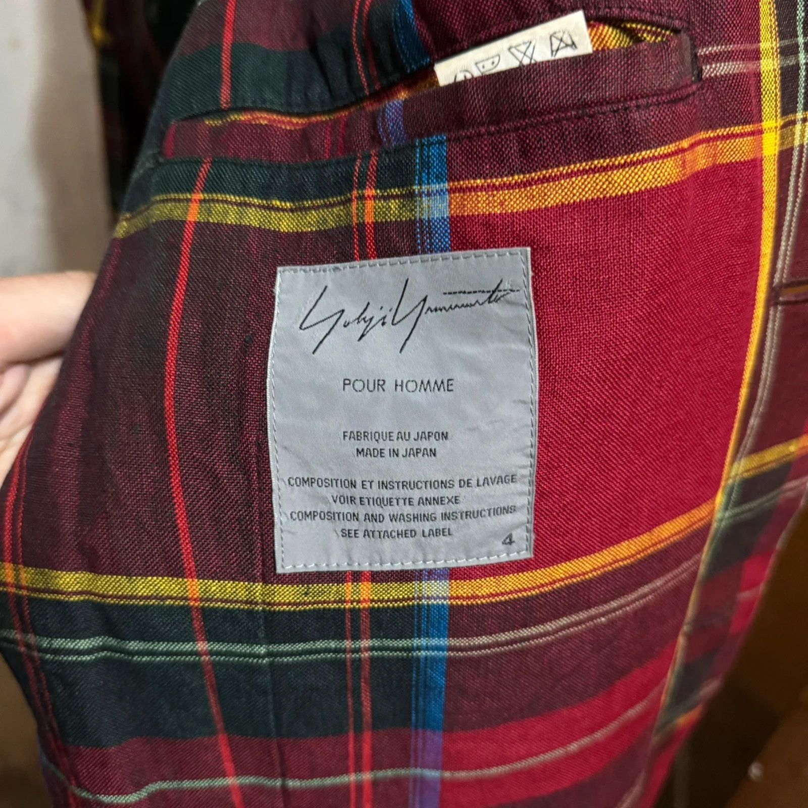 Yohji Yamamoto S/S 05 Yohji Yamamoto checked runway blazer Size 54R - 5 Thumbnail