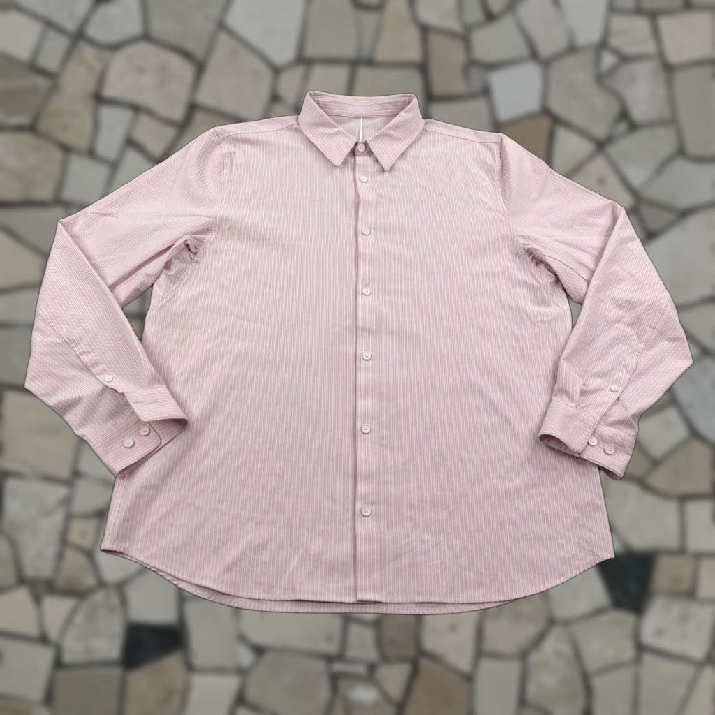 Lululemon Lululemon Shirt Button-Up Long Sleeve Men Large Pink Striped Performance Breathable Casual Workwear Mens Size US M / EU 48-50 / 2 - 1 Thumbnail