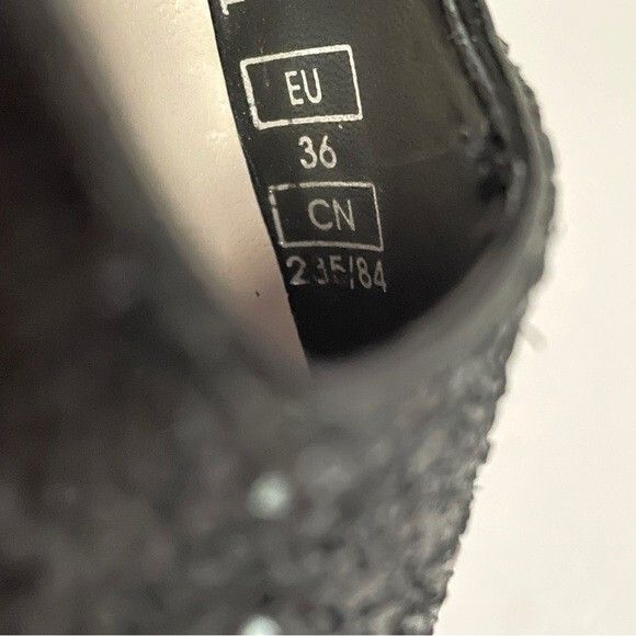 Zara Zara Black Glitter Block Heels - 36/5.5-6US, BNWOTs! 🇵🇹 Size US 6 / IT 36 - 8 Thumbnail