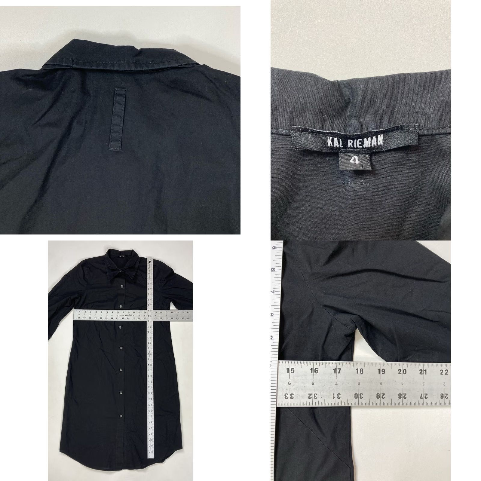 Doublet Kal Reiman Button Up Shirt Dress Women 4 Short Sleeve Collared Pockets Midi Dress Black Cotton Shirt Dress Womens Regular Size 4 Size S / US 4 / IT 40 - 8 Thumbnail