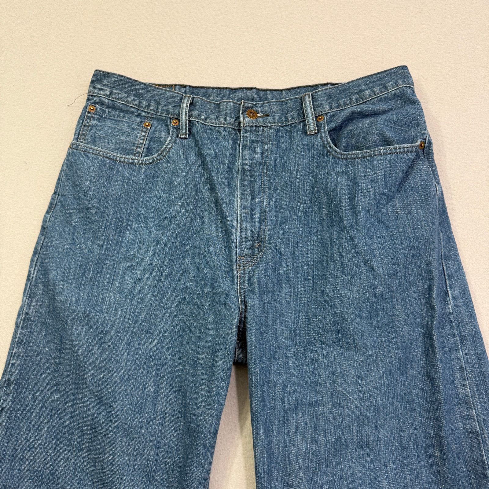 Levi's Vintage Levis 569 Jean Shorts 38 Blue 12" Inseam Baggy Size US 38 / EU 54 - 2 Thumbnail