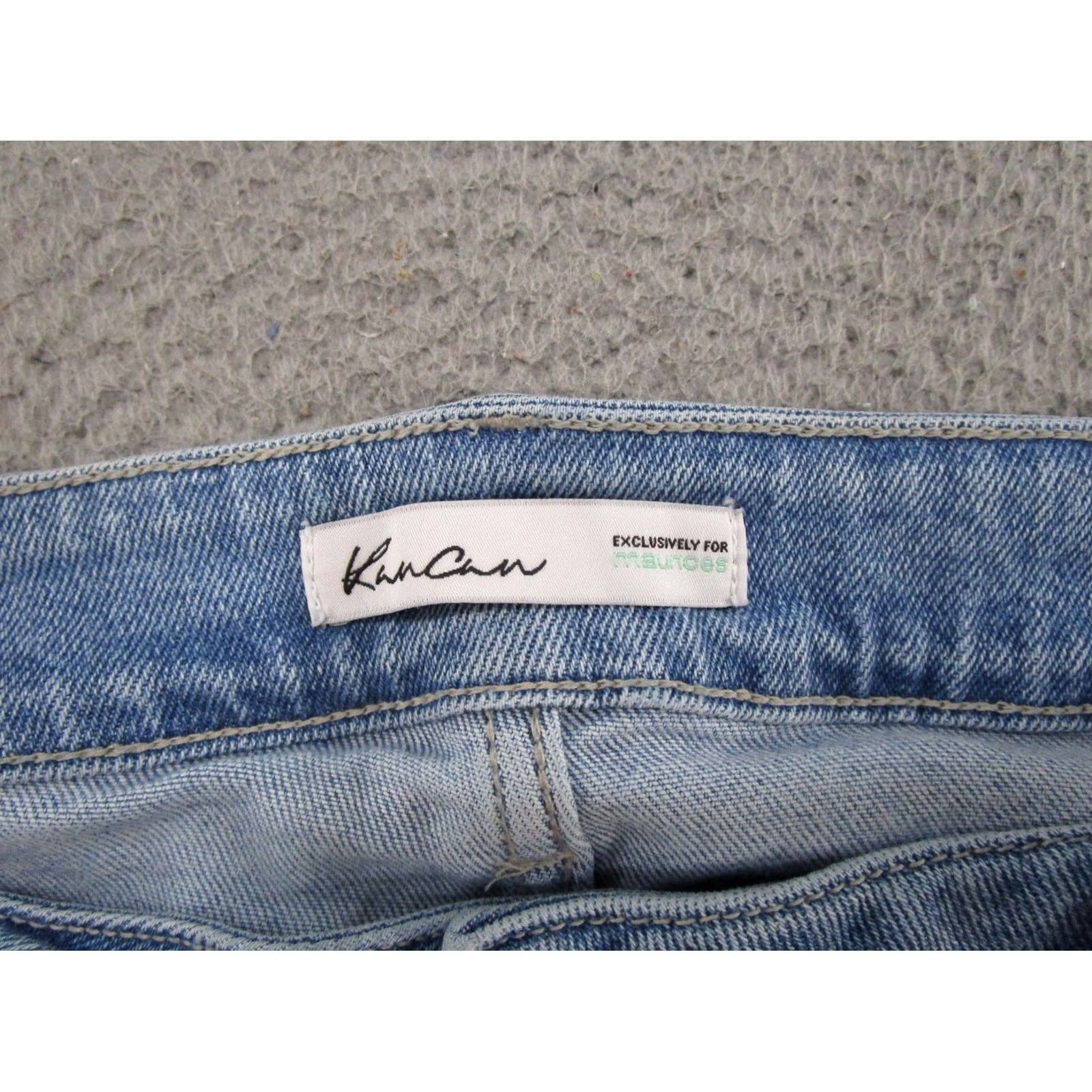 Vintage KanCan Jeans Distressed Straight Denim Blue 5-Pocket Plus 18 Medium Wash Womens Shoes? Size 40" / US 18 - 4 Thumbnail