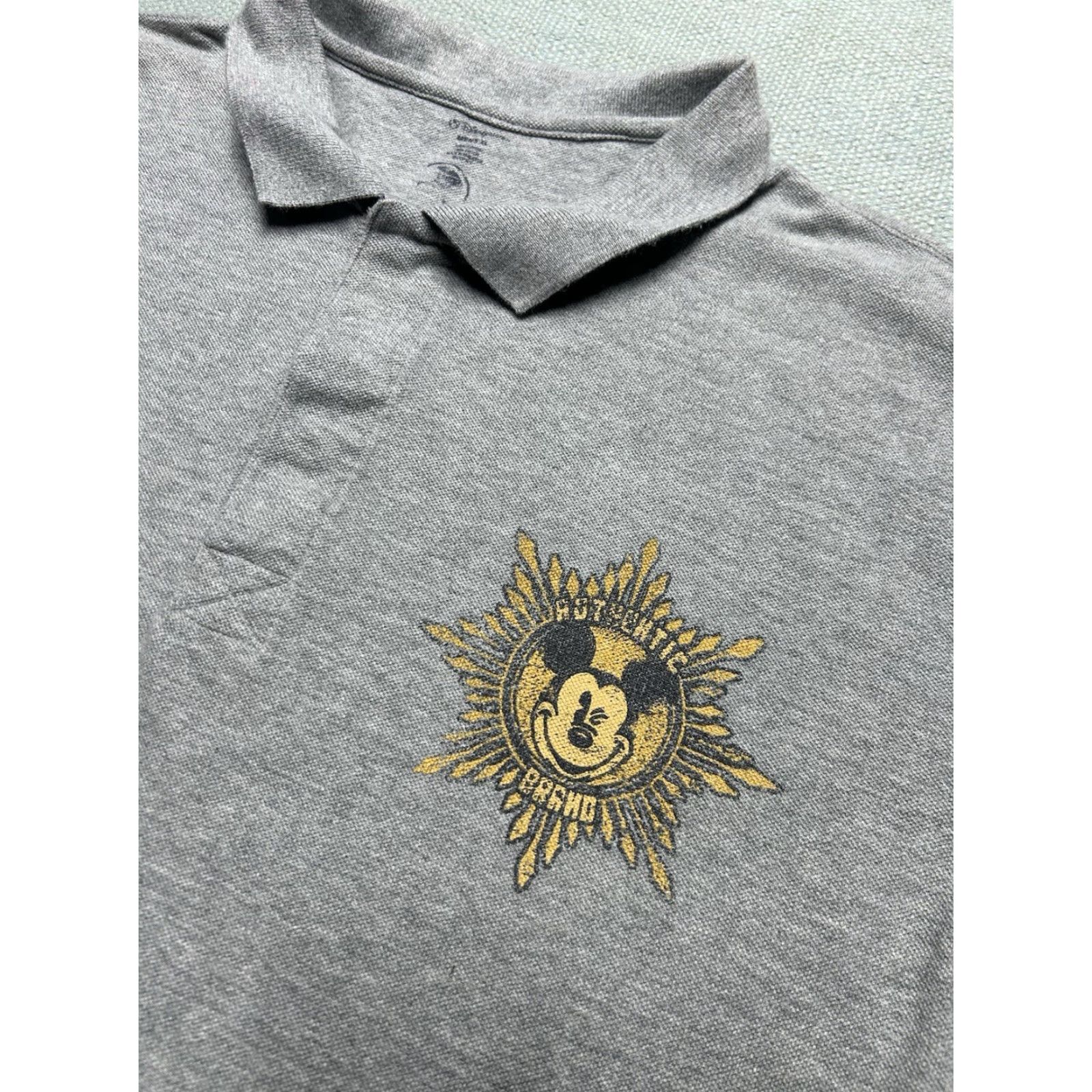 Vintage Mickey Mouse Polo Shirt Disney 3D Graphic Cotton Soft Men’s XL Short Sleeve Gray Polo Mens XL 3D Mickey Mouse Shirt Size US XL / EU 56 / 4 - 5 Thumbnail