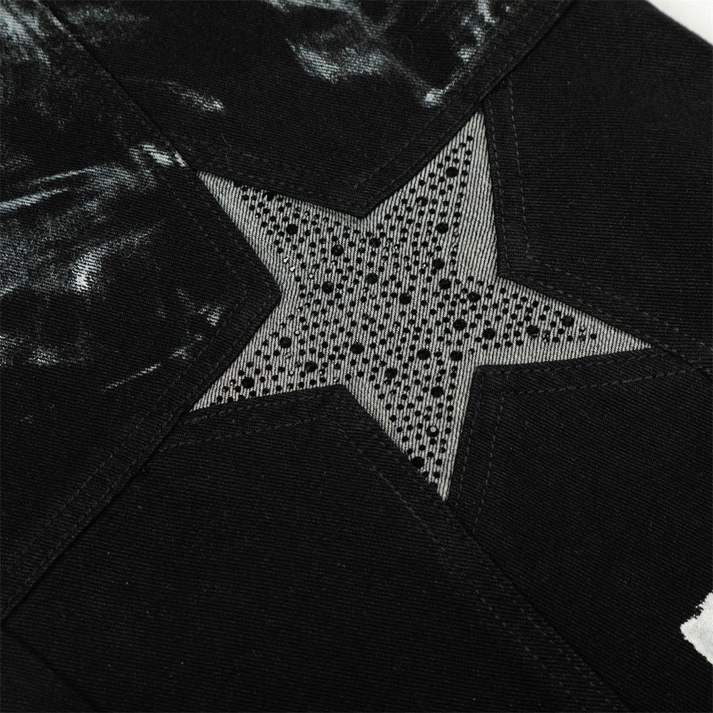 Vintage Men's ink graffiti loose heavy-duty machete jeans Size US 32 / EU 48 - 6 Thumbnail