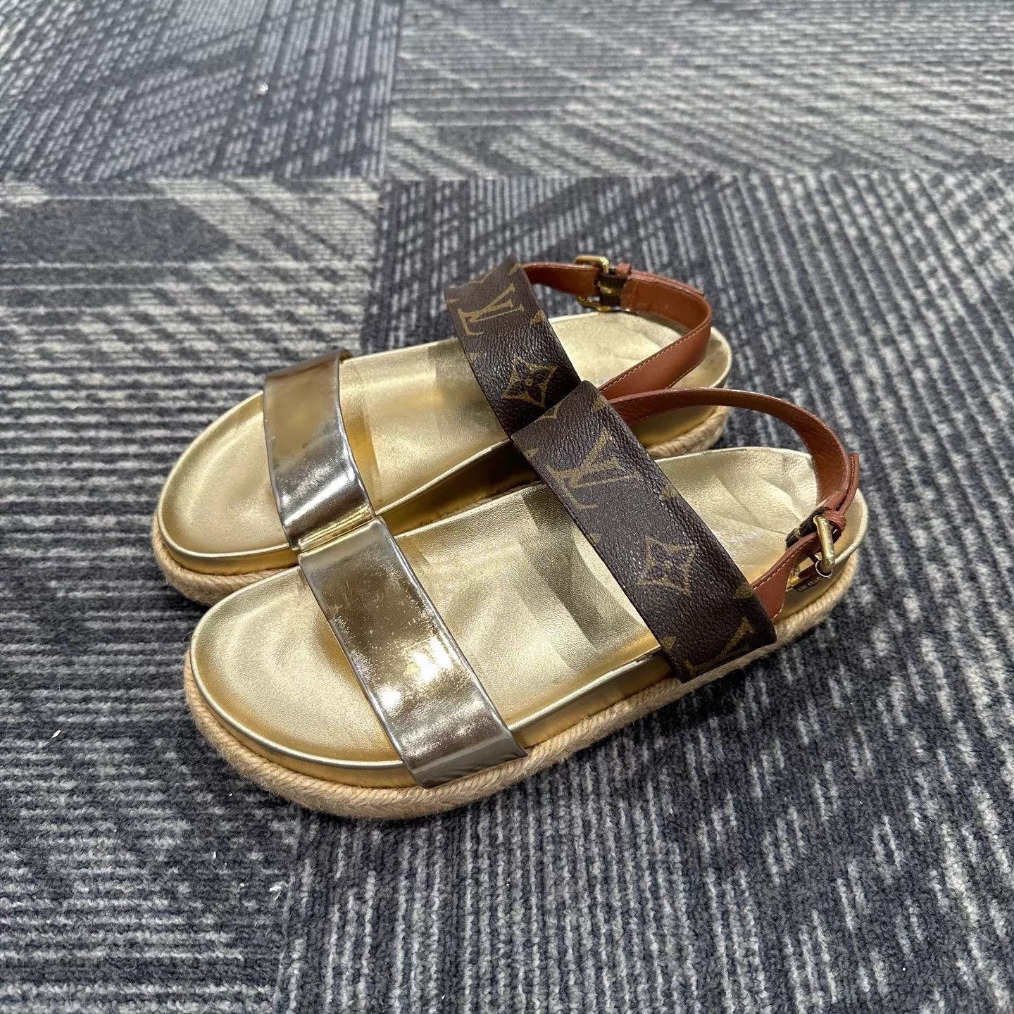 Louis Vuitton LV Monogram Strappy Sandals 36 99 New Size US 5.5 / IT 35.5 - 1 Thumbnail