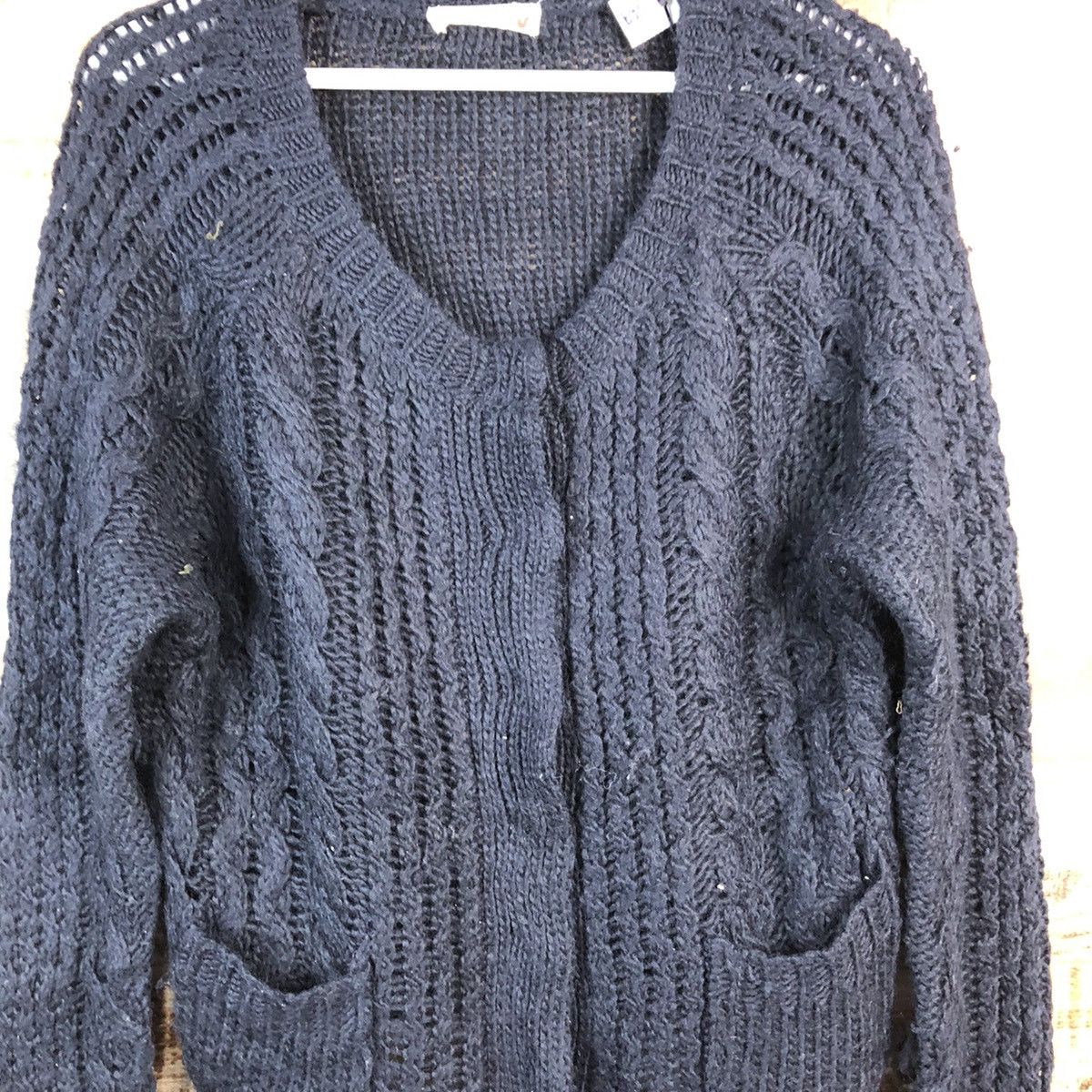 Japanese Brand Earth & Music Econogly Dark Blue Cardigan Knitwear #A2469 Size M / US 6-8 / IT 42-44 - 5 Thumbnail