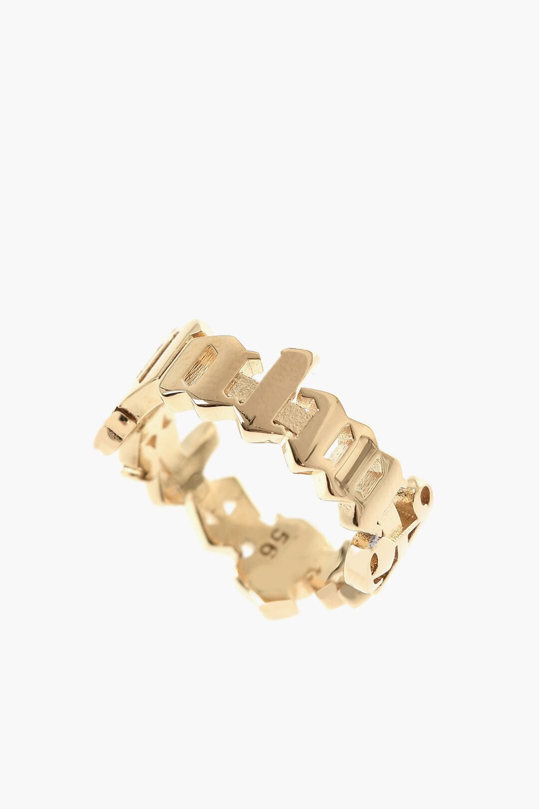 Palm Angels Gold-Tone Logo Ring Size ONE SIZE - 1 Thumbnail