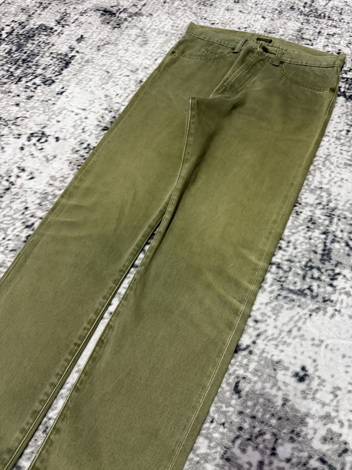 Kapital Vintage Kapital Sun Faded Green Slim Jeans Size US 29 - 4 Thumbnail