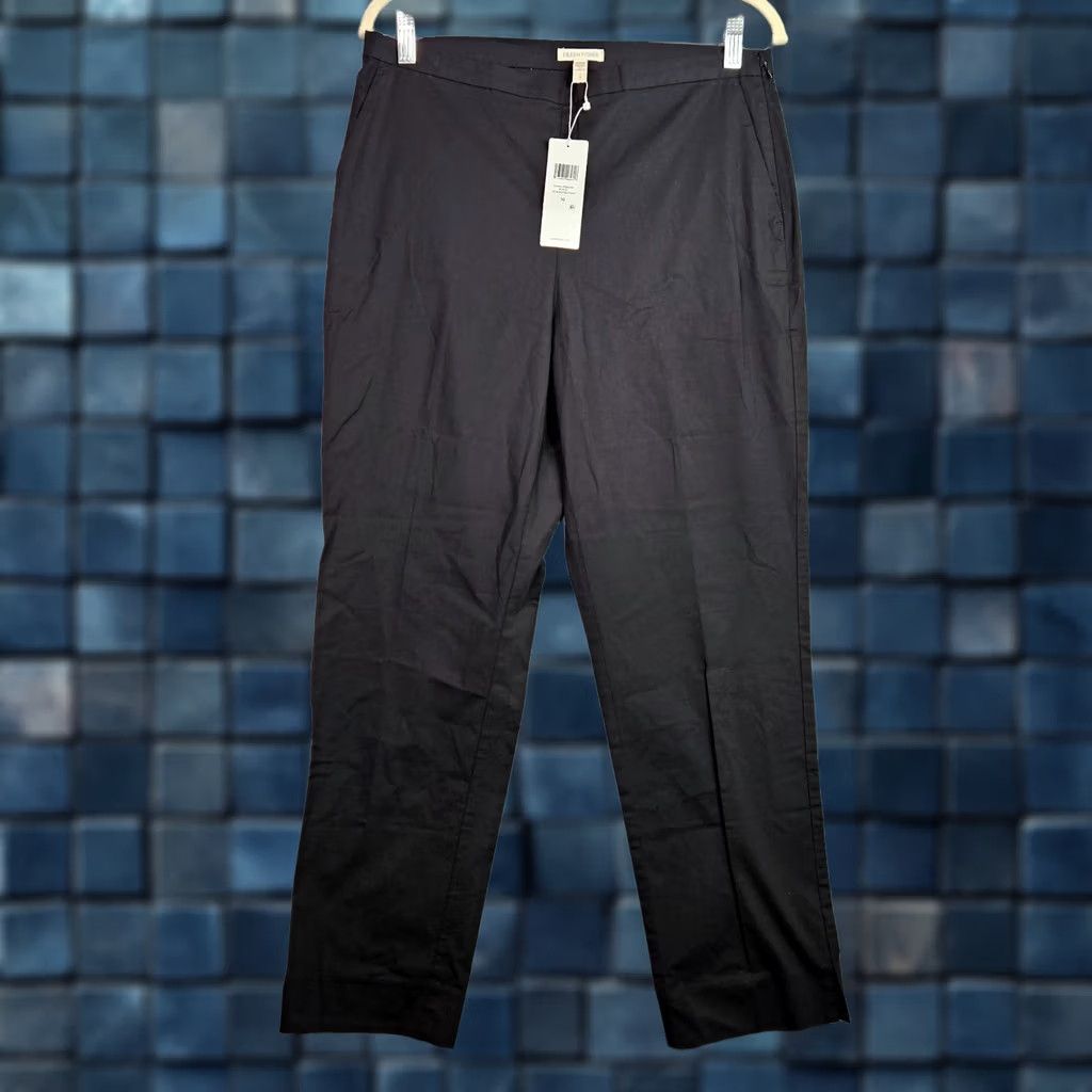 Eileen Fisher Eileen Fisher Pants Women Size 10 Black Straight Leg Minimalist Career NWT Size 32" / US 10 / IT 46 - 1 Thumbnail