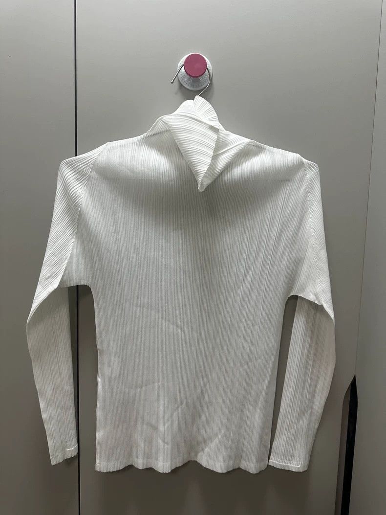 Issey Miyake issey miyake size:3 White high collar and long sleeves 250 Size XXS / US 00 / IT 34 - 1 Thumbnail