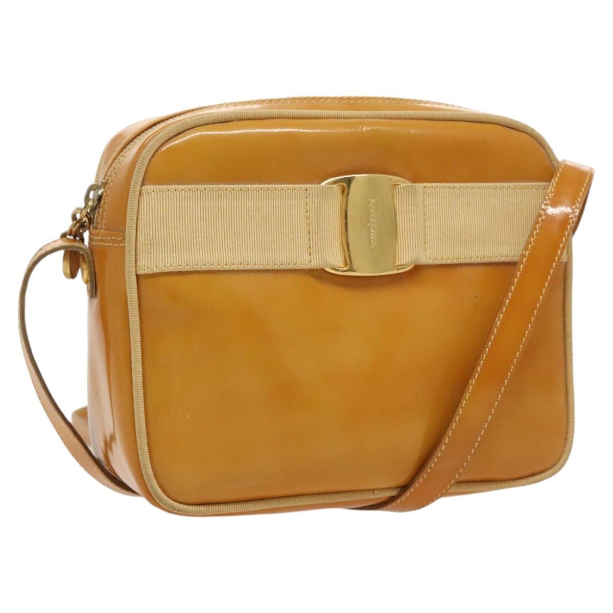 Salvatore Ferragamo Salvatore Ferragamo Gancini Zip Pouch Leather Size ONE SIZE - 1 Thumbnail