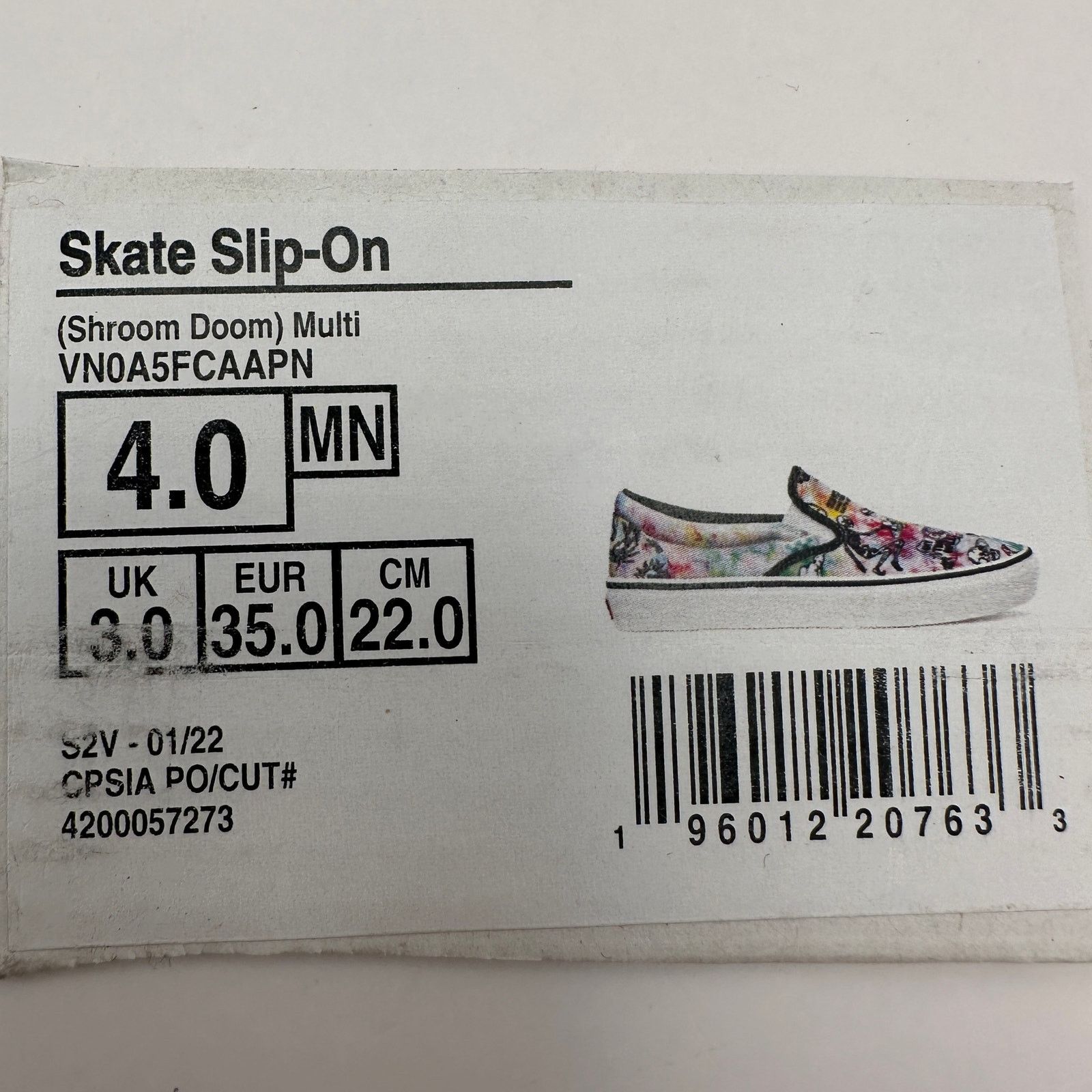 Vans VANS Men's 4 Shroom Doom Skate Slip-on Shoes Moon Sun Trippy Size US 7 / EU 40 - 5 Thumbnail