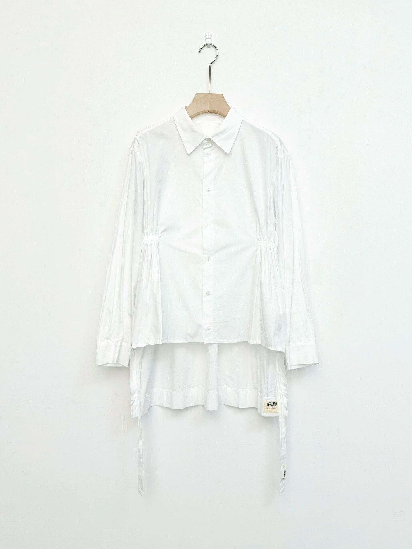 Yohji Yamamoto Yohji Yamamoto White Asymmetrical Shirt Size L / US 10 / IT 46 - 1 Thumbnail