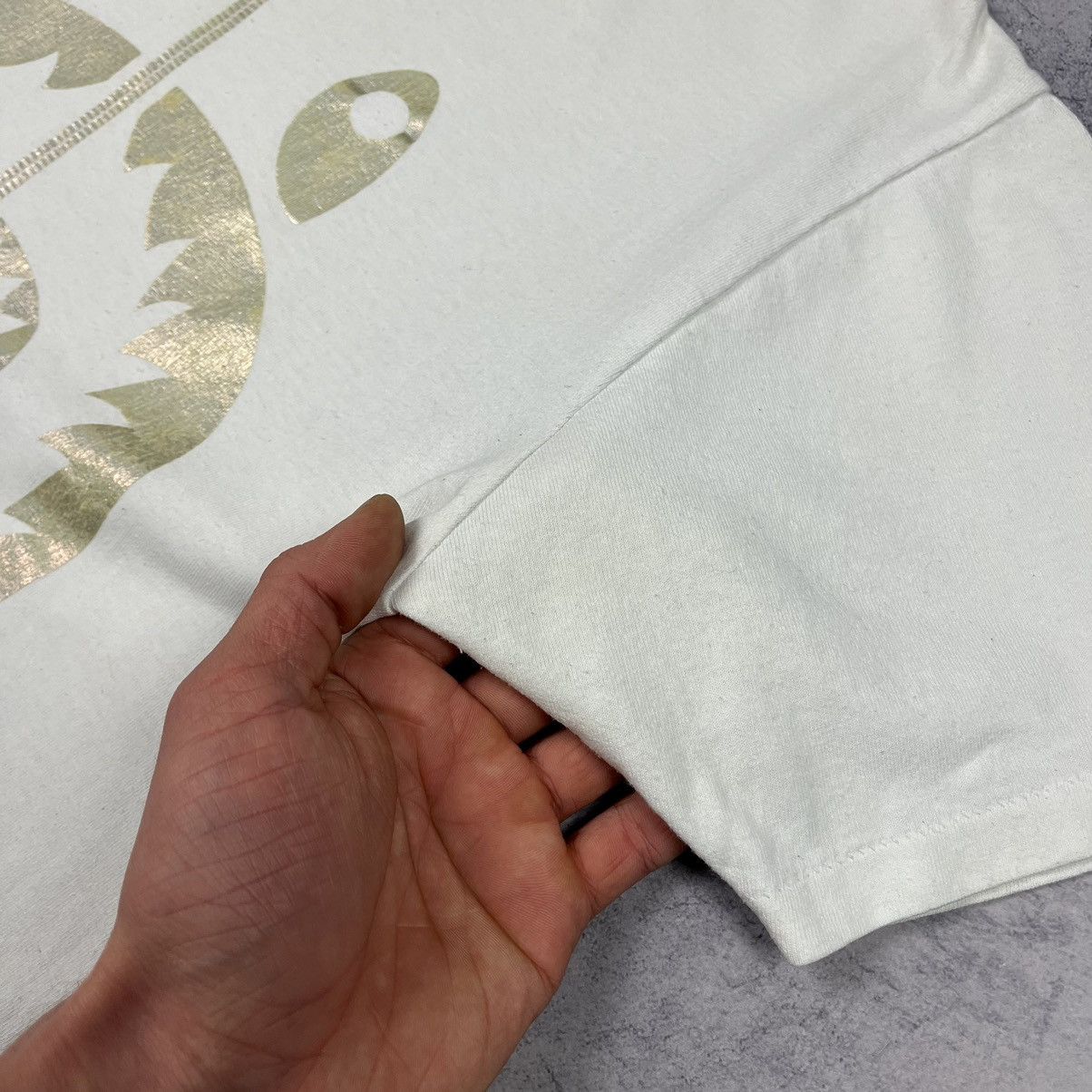 Bape Rare Bape A bathing Ape shark logo japanese tee Size US M / EU 48-50 / 2 - 16 Thumbnail