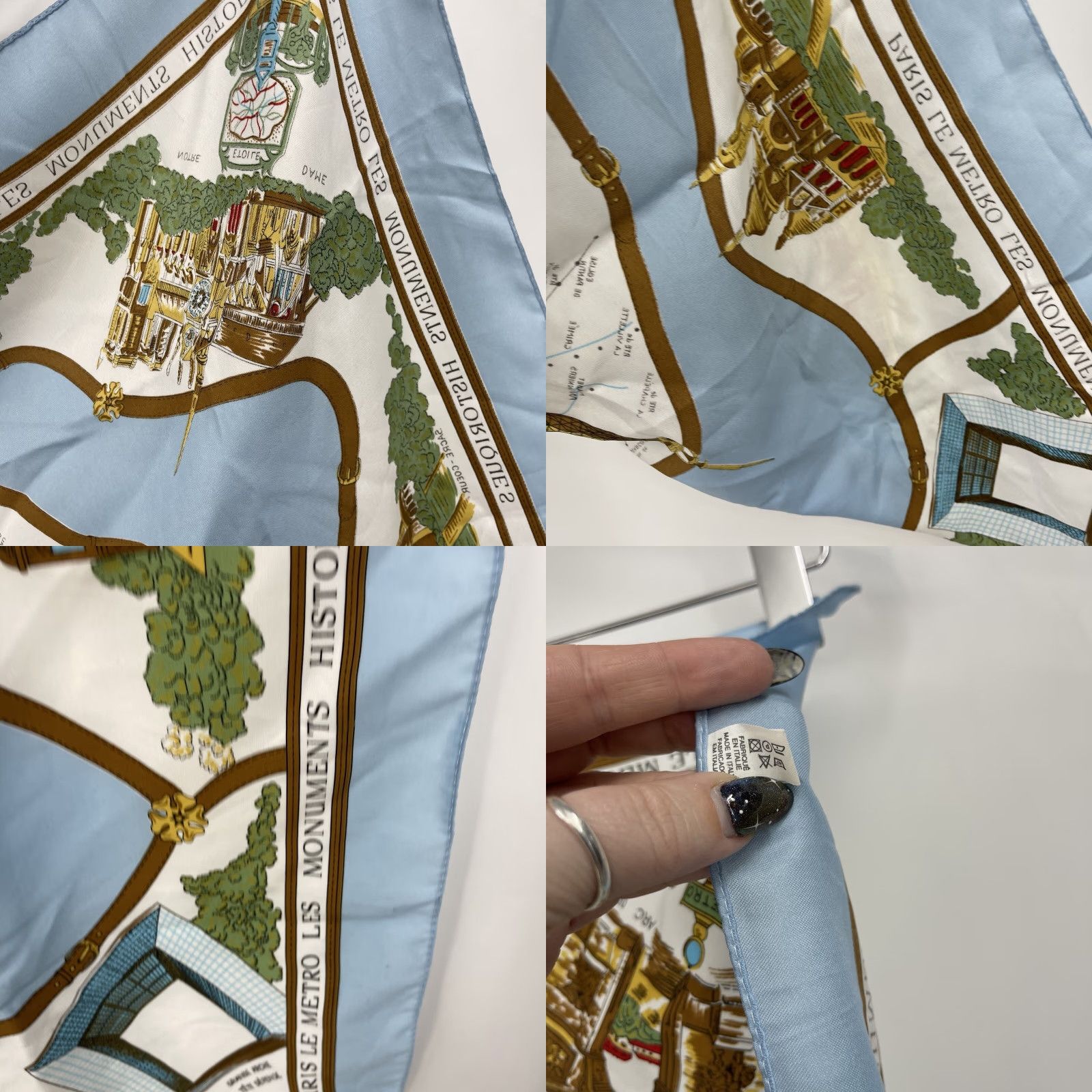 Vintage VINTAGE Nicole De Beauvoir Paris Scarf Historic Monuments Square Monuments Historiques Size ONE SIZE - 8 Thumbnail