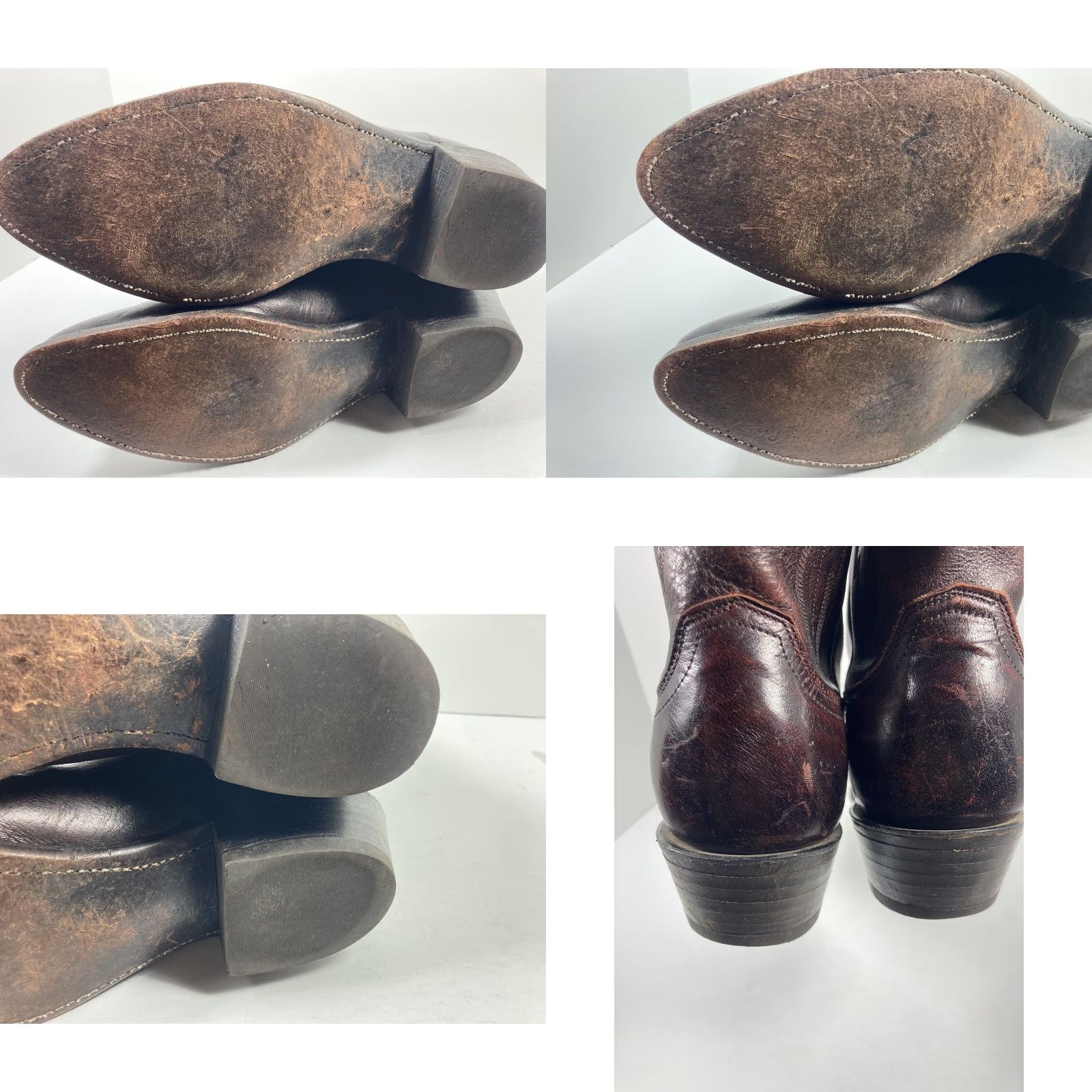 Vintage VINTAGE Lucchese Caiman Inlay Boots Men 9 EE Wide Black Cherry Leather VTG N1508J4 Size US 9 / EU 42 - 9 Thumbnail