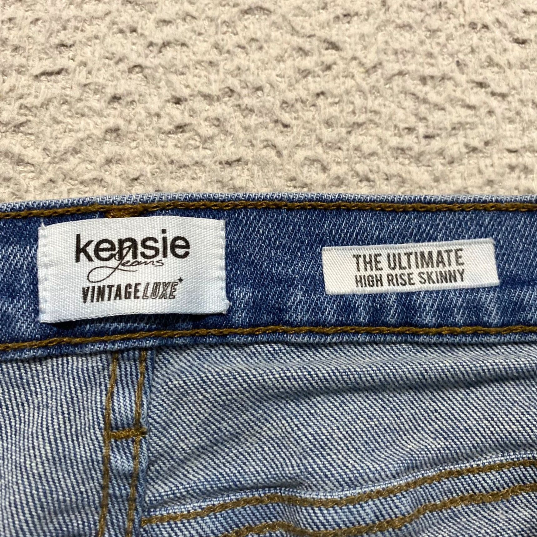 Vintage Kensie Jeans Jeans Womens 8 Blue Denim Medium Wash High Rise Skinny Raw Hem Distressed Size 30" / US 8 / IT 44 - 3 Thumbnail