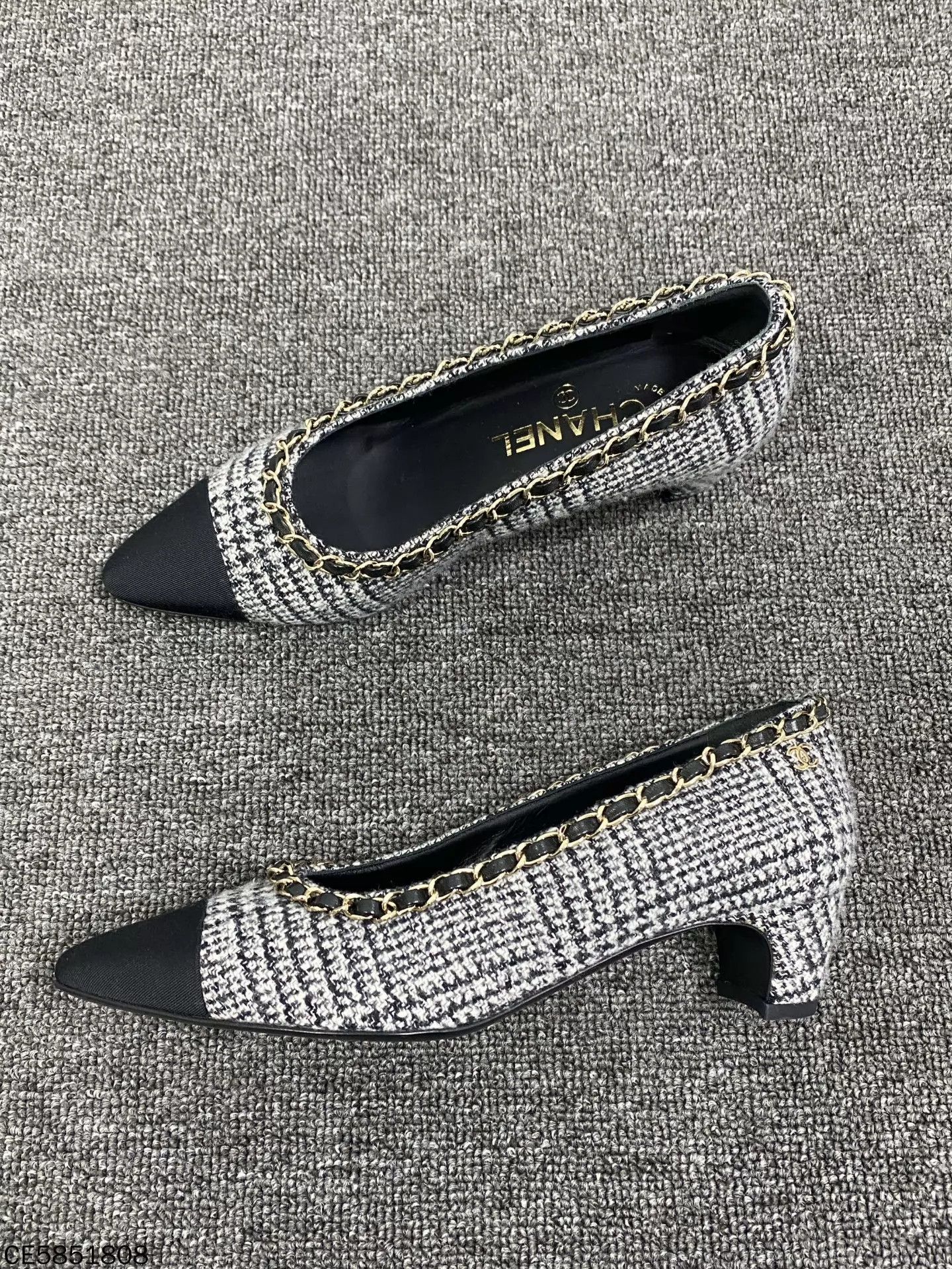 Chanel Chanel leather chain-woven flat shoes 35.5 Size US 5 / IT 35 - 3 Thumbnail