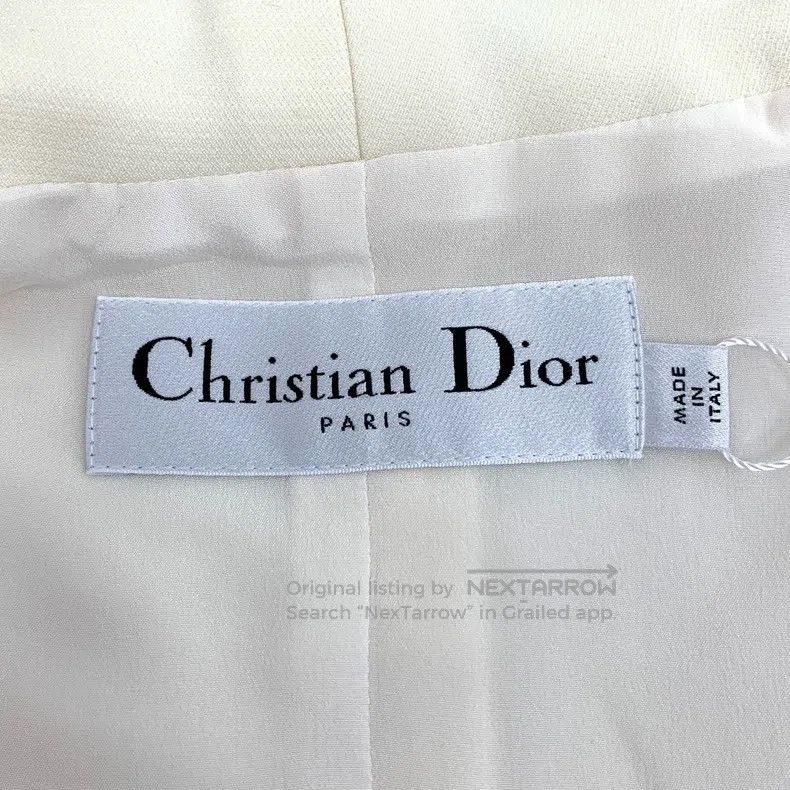 Dior Dior 23 Palto beige wool buckleless belt suit jacket Size XXS / US 00 / IT 34 - 5 Thumbnail
