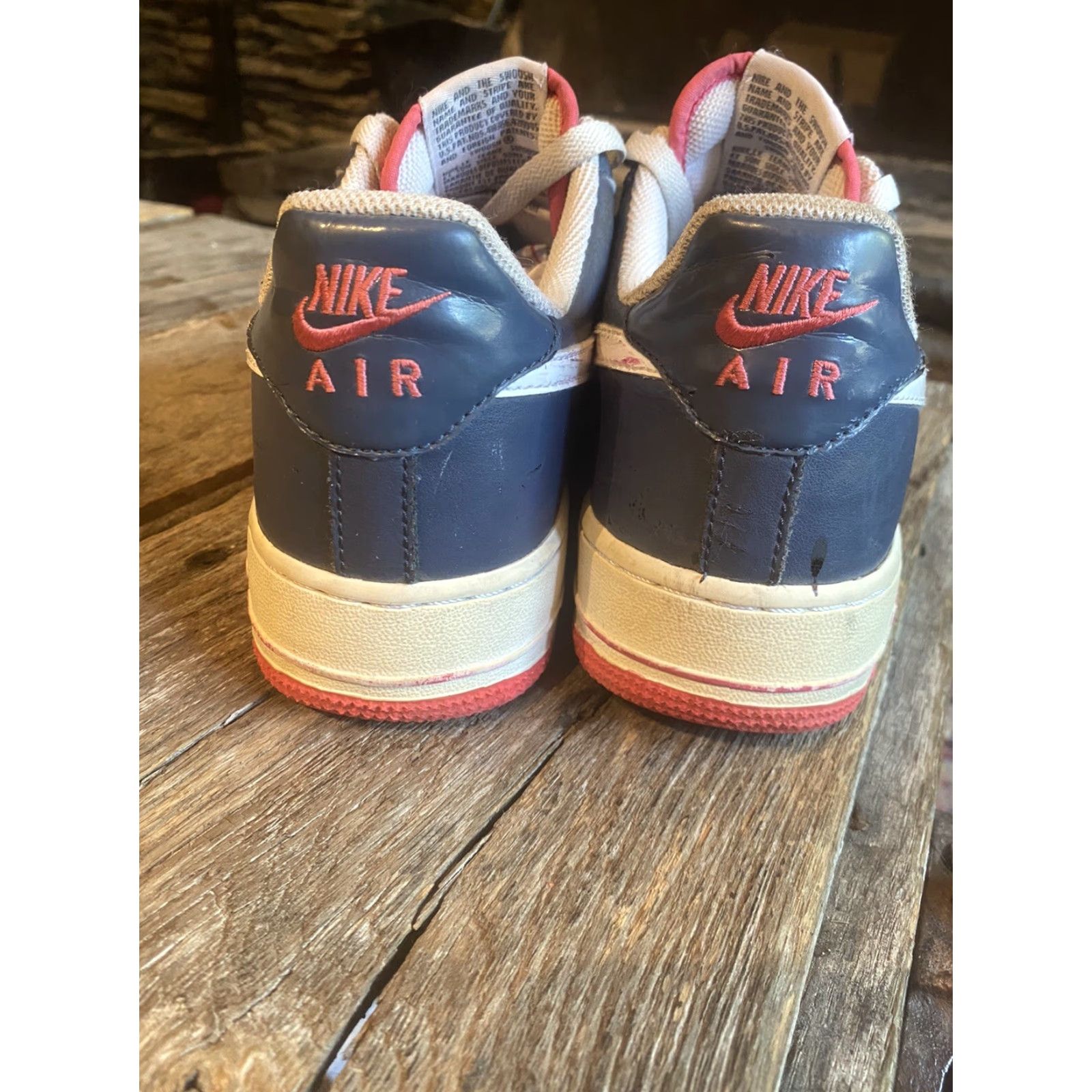 Nike VINTAGE Nike Air Force 1 Low Women's Shoes 9 Monsoon Blue White Pink 315115-416 2009 Size US 7 / IT 37 - 3 Thumbnail