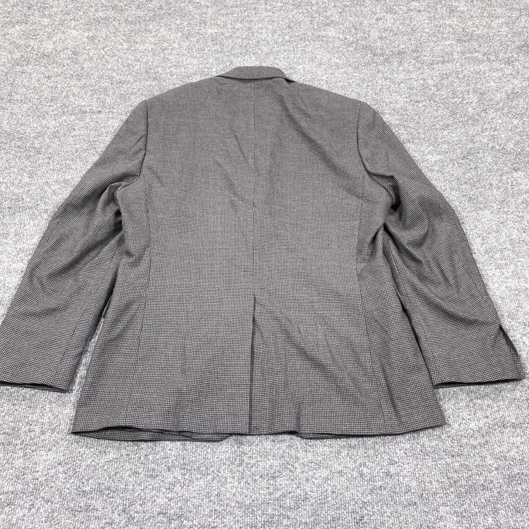 Chaps Chaps Blazer Mens 40R Gray Check Stretch Sport Coat Two Button Lined Jacket Size 40R - 6 Thumbnail