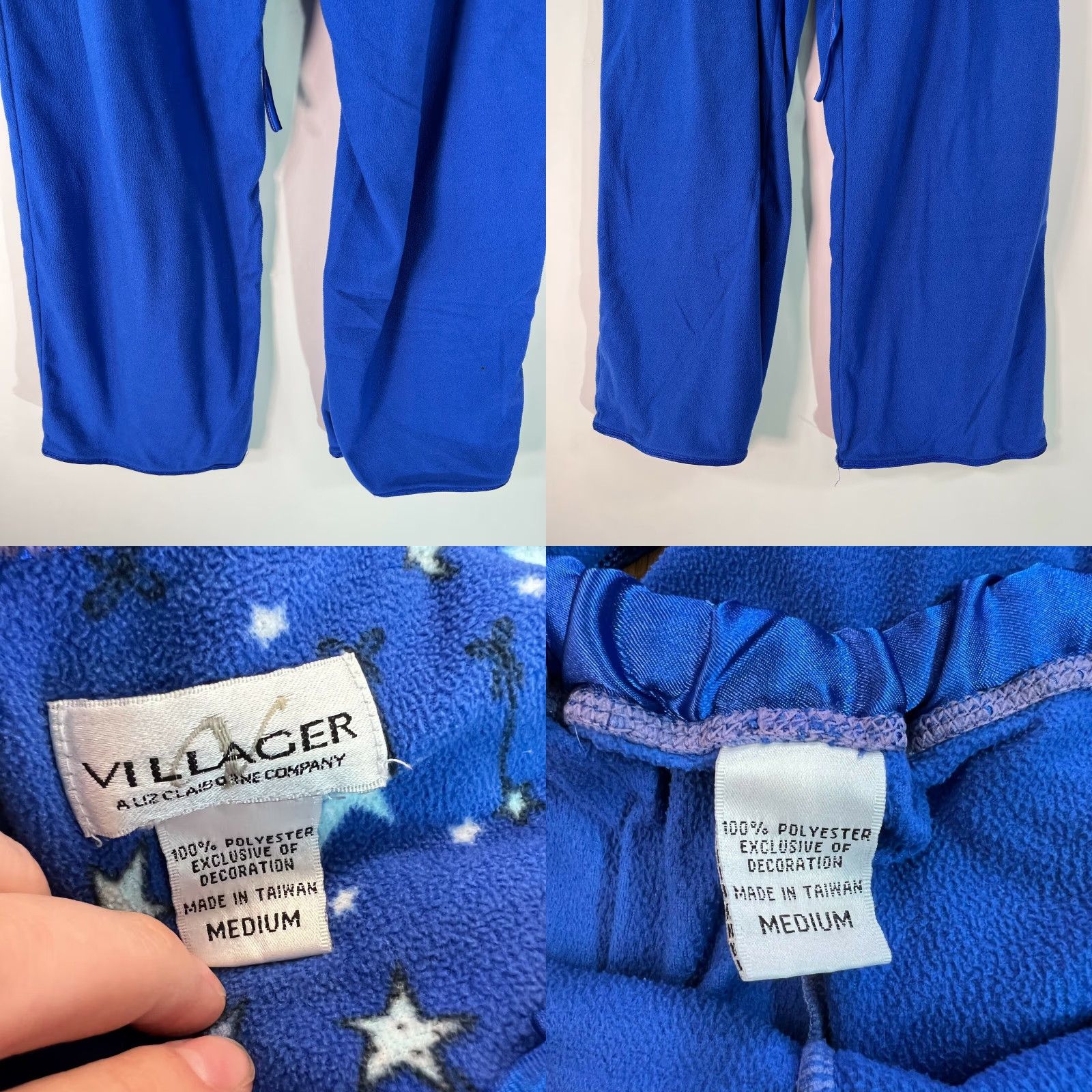 Liz Claiborne Liz Claiborne Pajama Set Womens Royal Blue 2 Piece Size M Star Print Size ONE SIZE - 8 Thumbnail