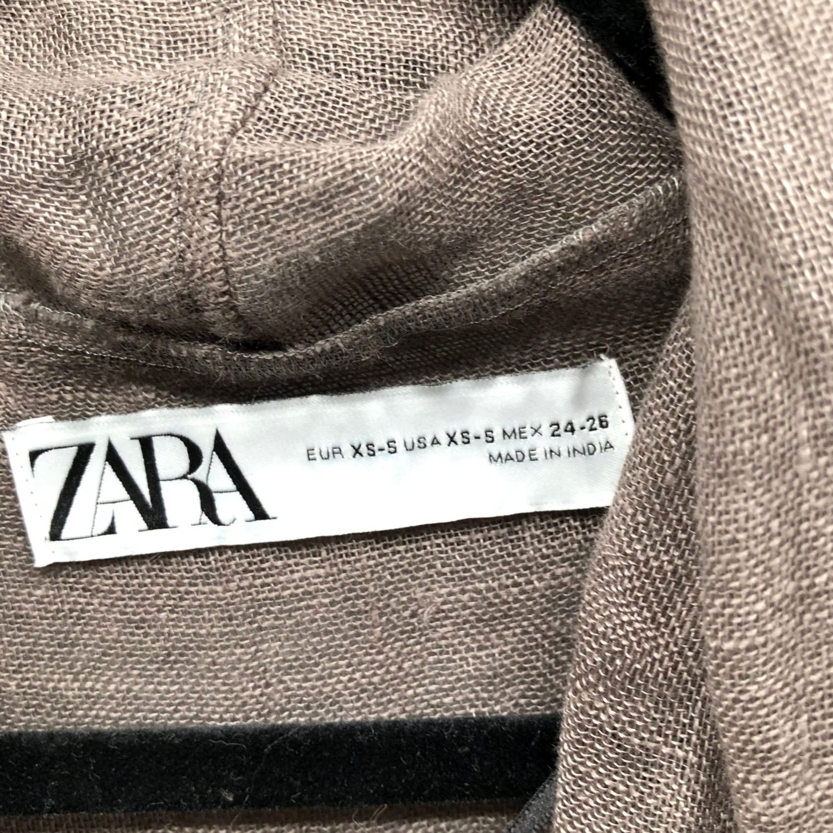 Zara VINTAGE Zara 100% Linen Open Front Kimono Cardigan Womens XS-S Brown Gauze Longline Size XS / US 0-2 / IT 36-38 - 6 Thumbnail