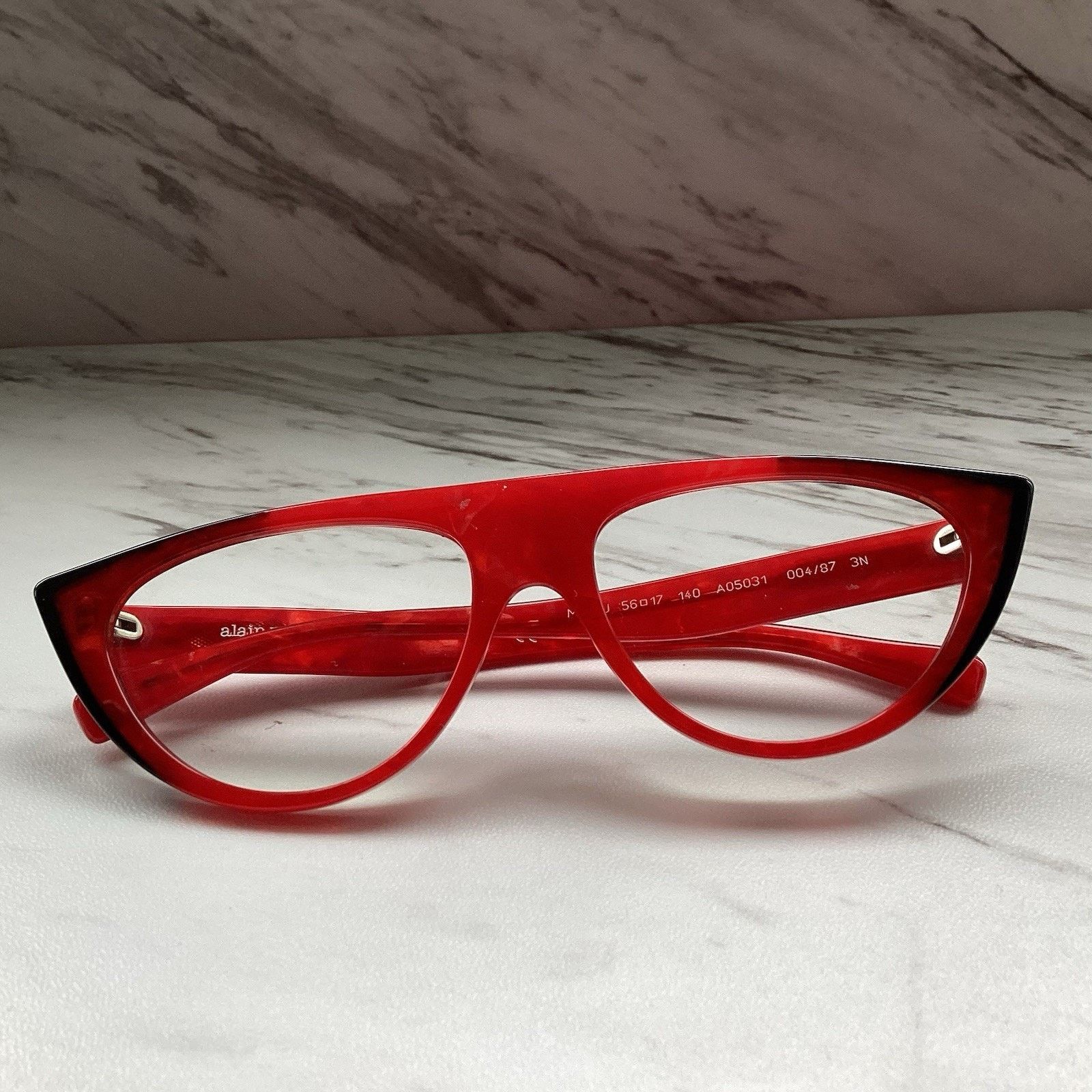 Alain Mikli Alain Mikli Womens Eyewear Frames Miss J Red AO5031, Cat Eye Size ONE SIZE - 7 Thumbnail