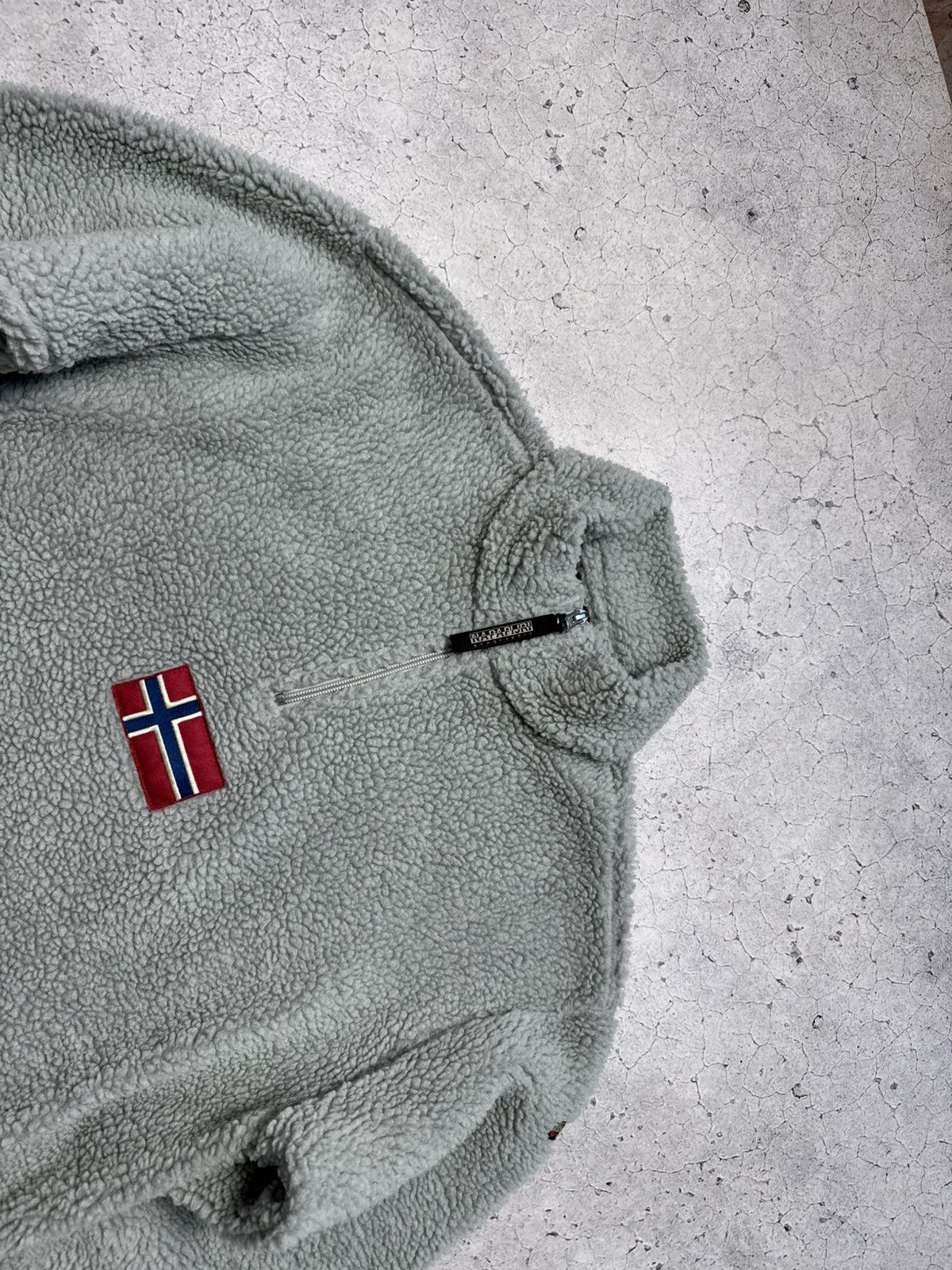Napapijri Napapijri Vintage Fleece Sherpa Sweatshirt Half 1/4 Zip Y2K Size US M / EU 48-50 / 2 - 5 Thumbnail