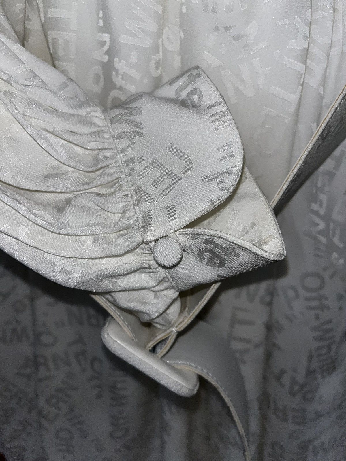 Off-White OFF-WHITE Belted Logo White Mini Dress Size XS / US 0-2 / IT 36-38 - 3 Thumbnail