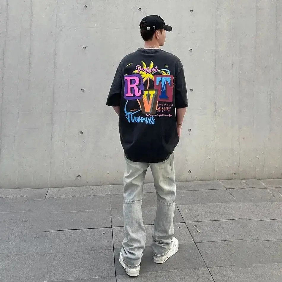Japanese Brand Ripped Jeans Men Street Fashion Y2k Style Original Trousers Size US 32 / EU 48 - 5 Thumbnail