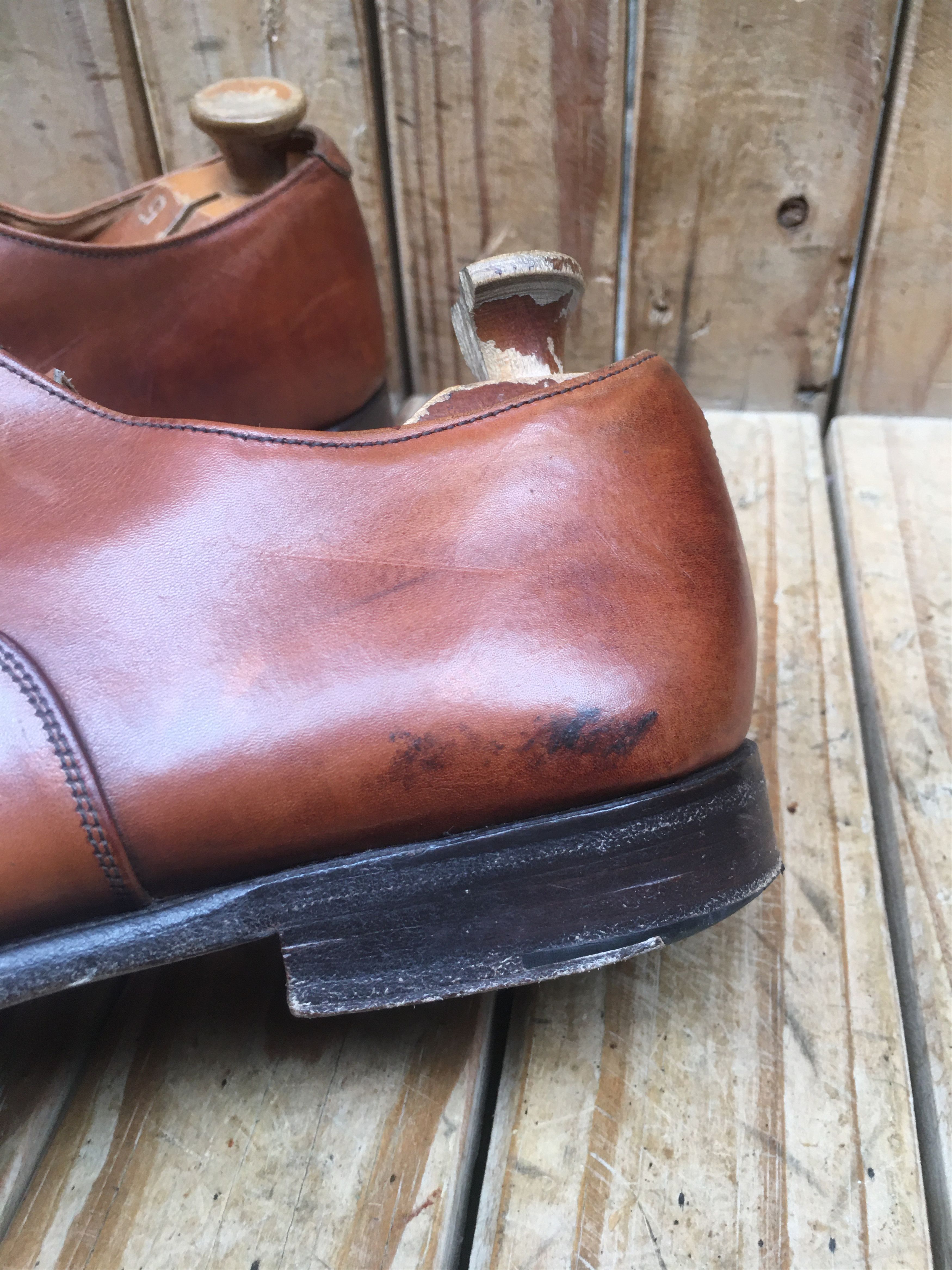 Tricker's Tricker's Regent brown plain toe leather shoes Uk 10 Size US 11 / EU 44 - 5 Thumbnail