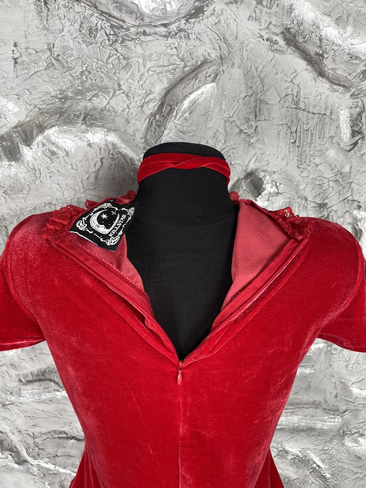 Killstar Killstar Y2K Velour Glamour Vamp Gothic Lace-Up Top Size M / US 6-8 / IT 42-44 - 7 Thumbnail