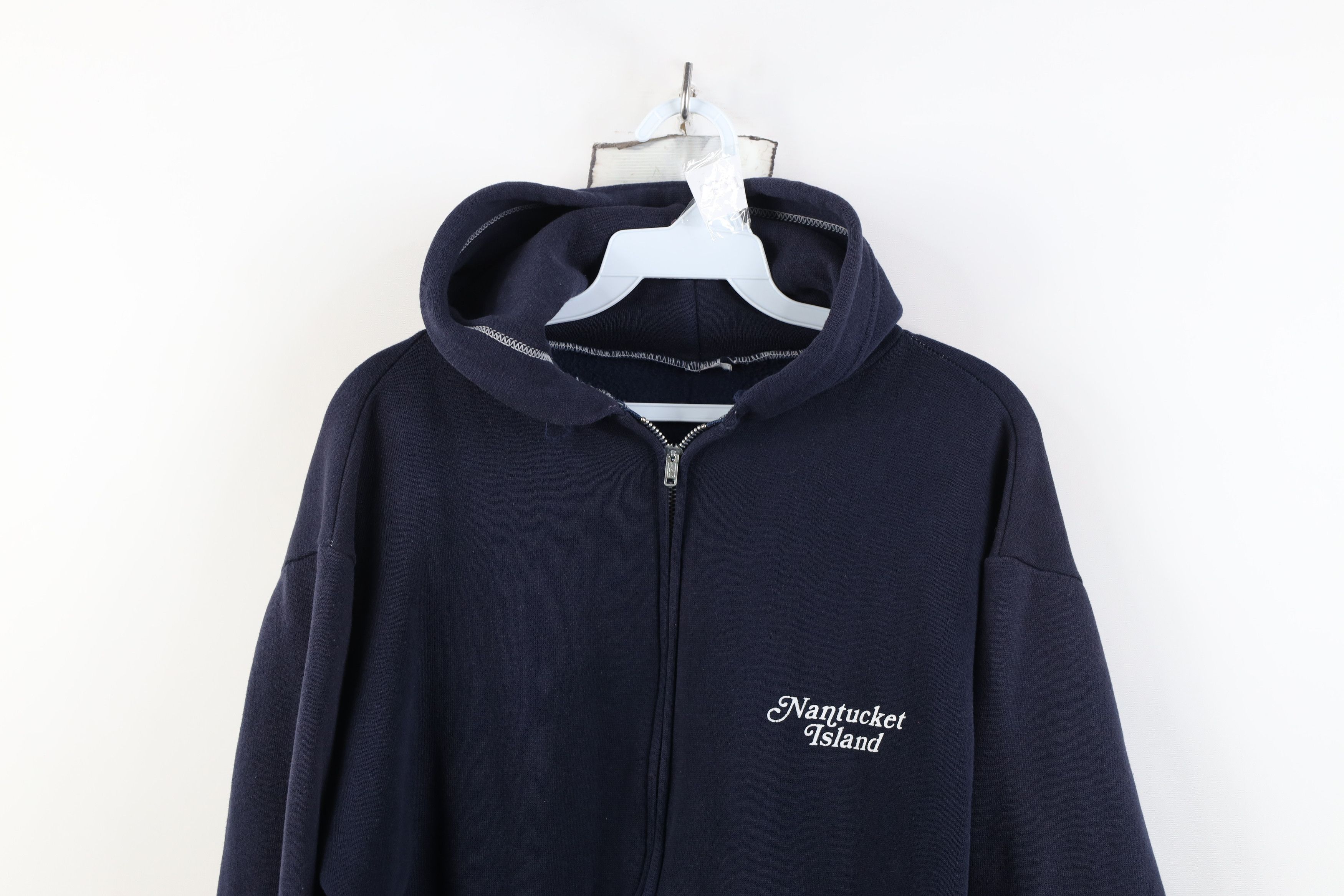 Vintage Vintage 70s Streetwear Nantucket Island Full Zip Hoodie USA Size US M / EU 48-50 / 2 - 2 Thumbnail