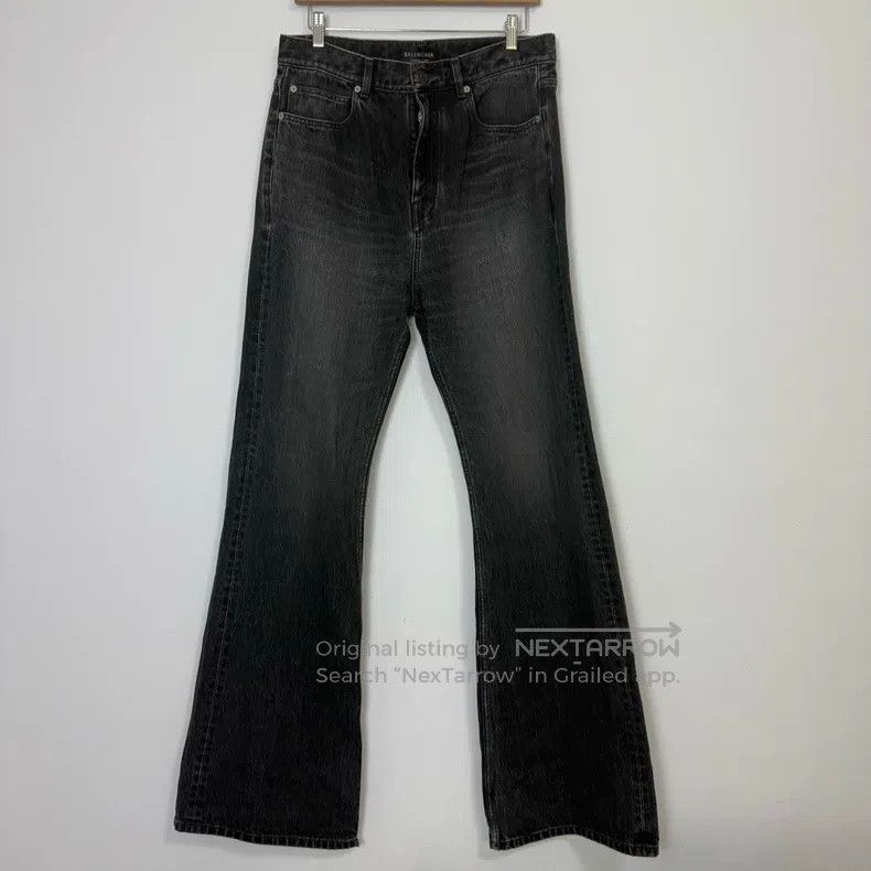 Balenciaga Balenciaga Washed Grey Flare Denim Pants Size US 32 / EU 48 - 1 Thumbnail