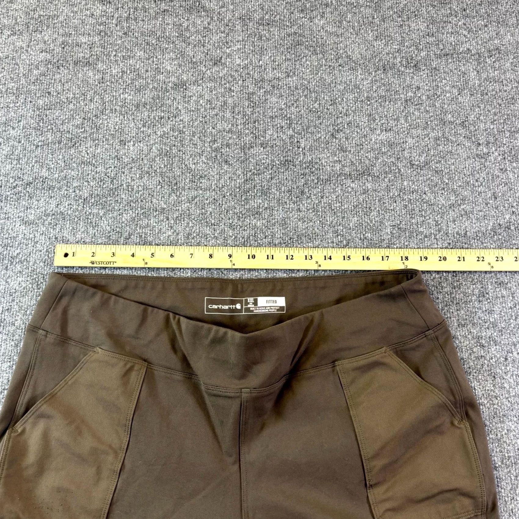 Carhartt Carhartt Leggings Women's 2XL Brown Elastic Waist Gym & Training, Hiking, Running & Jogging, Walking, Yoga, Outdoor, Solid, Logo, Regular Size Size 40" / US 18 - 3 Thumbnail
