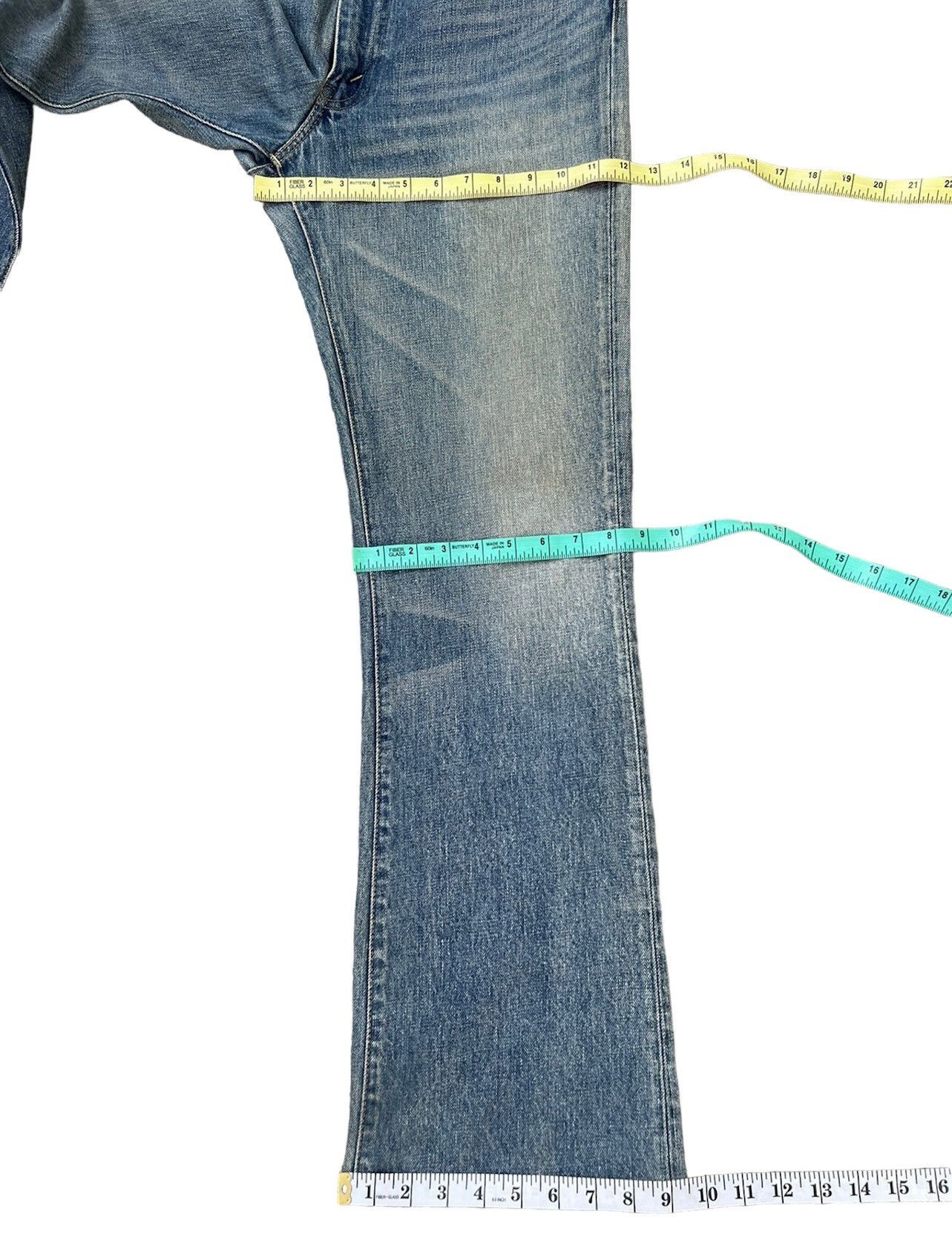Levi's Vintage Clothing VTG 2002 LVC Levi’s 517 Big E Mud Wash Denim Flared Jeans Size US 32 / EU 48 - 4 Thumbnail