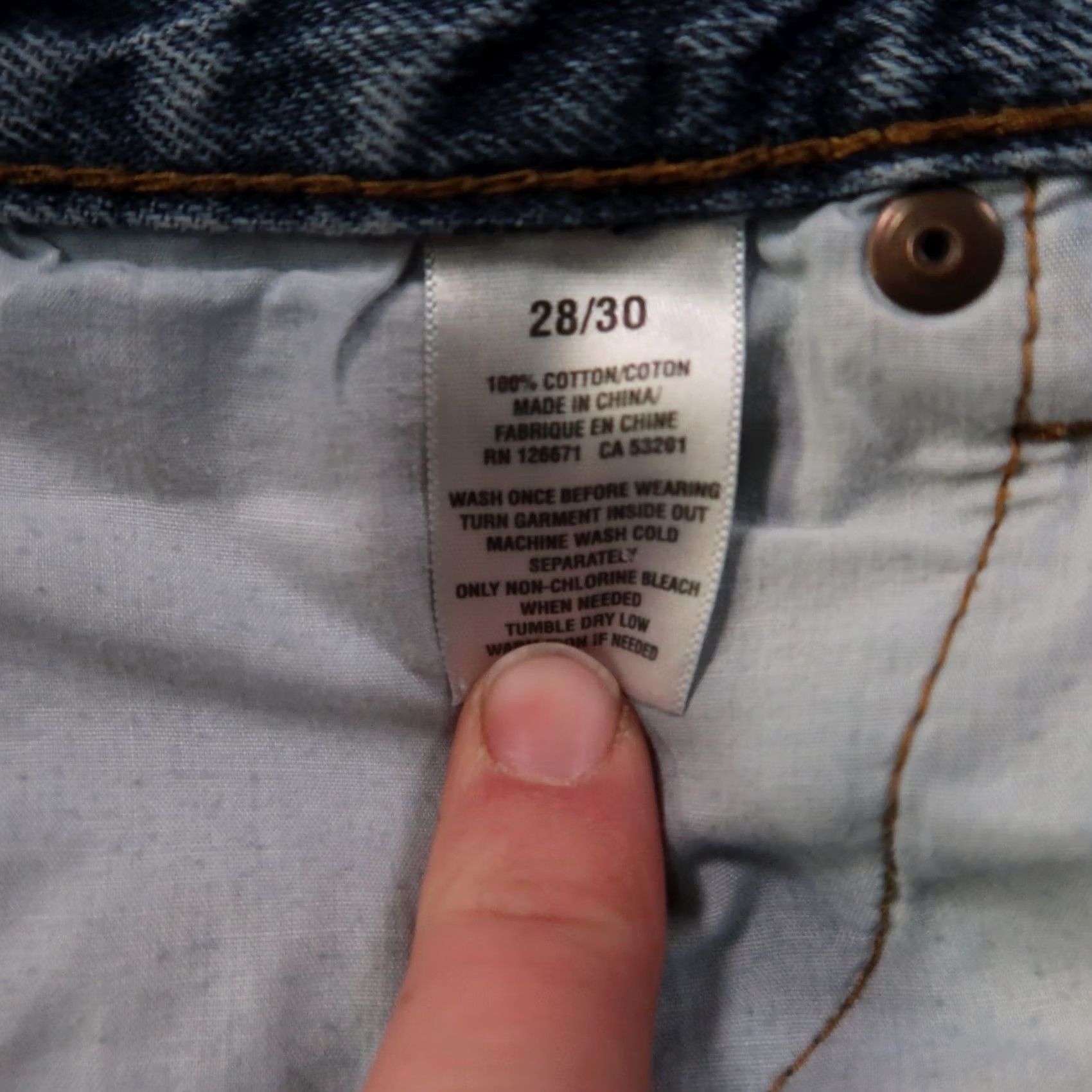 Vintage Aeropostale Jeans men’s 28x30 Blue Denim Bootcut Distressed 5-Pocket Regular Rise Mid Size US 28 / EU 44 - 6 Thumbnail