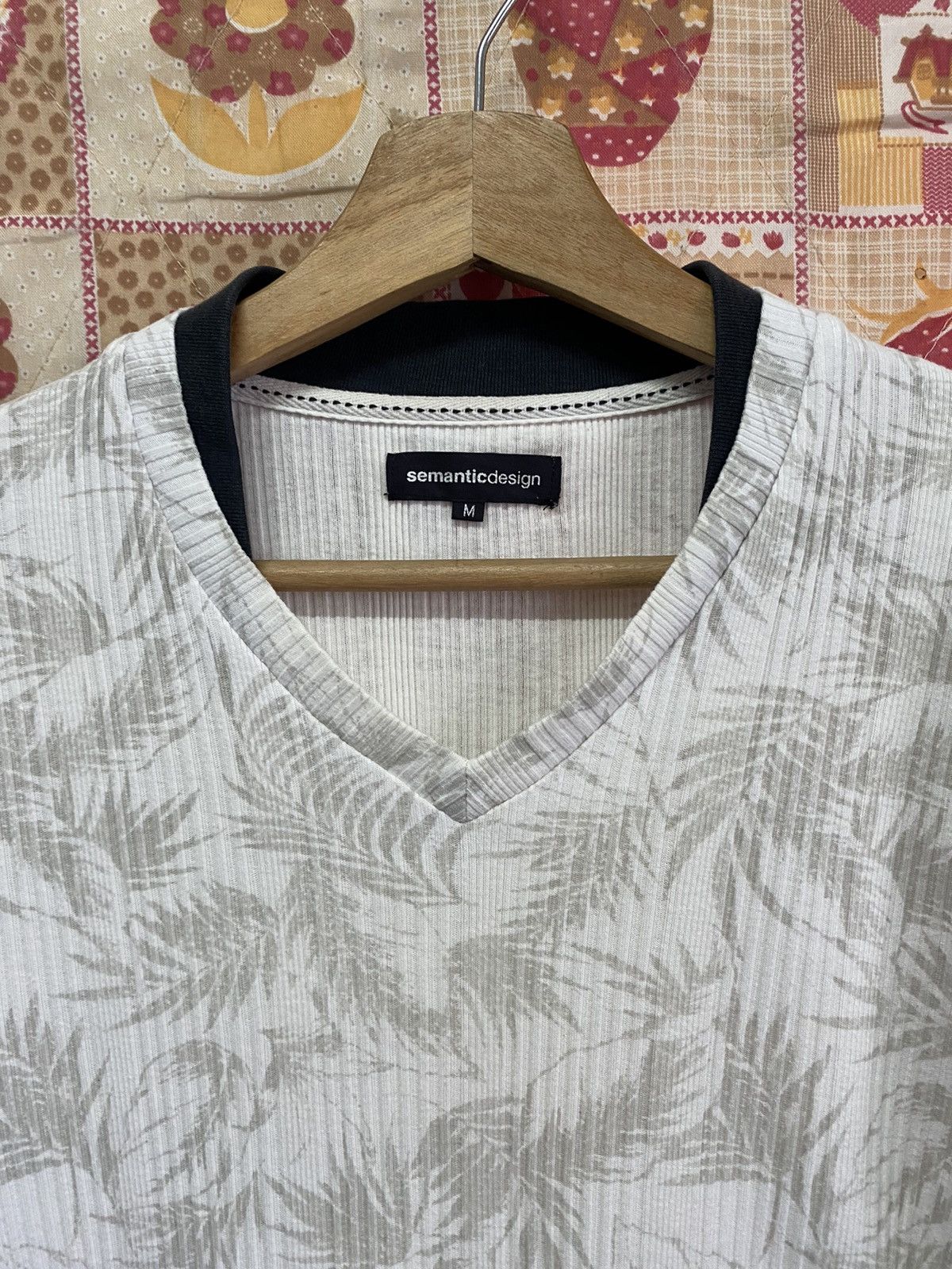 Japanese Brand × semanticdesign Japanese Semantic Design Leaf V Neck Slim Fit Long Sleeve Size US M / EU 48-50 / 2 - 2 Thumbnail