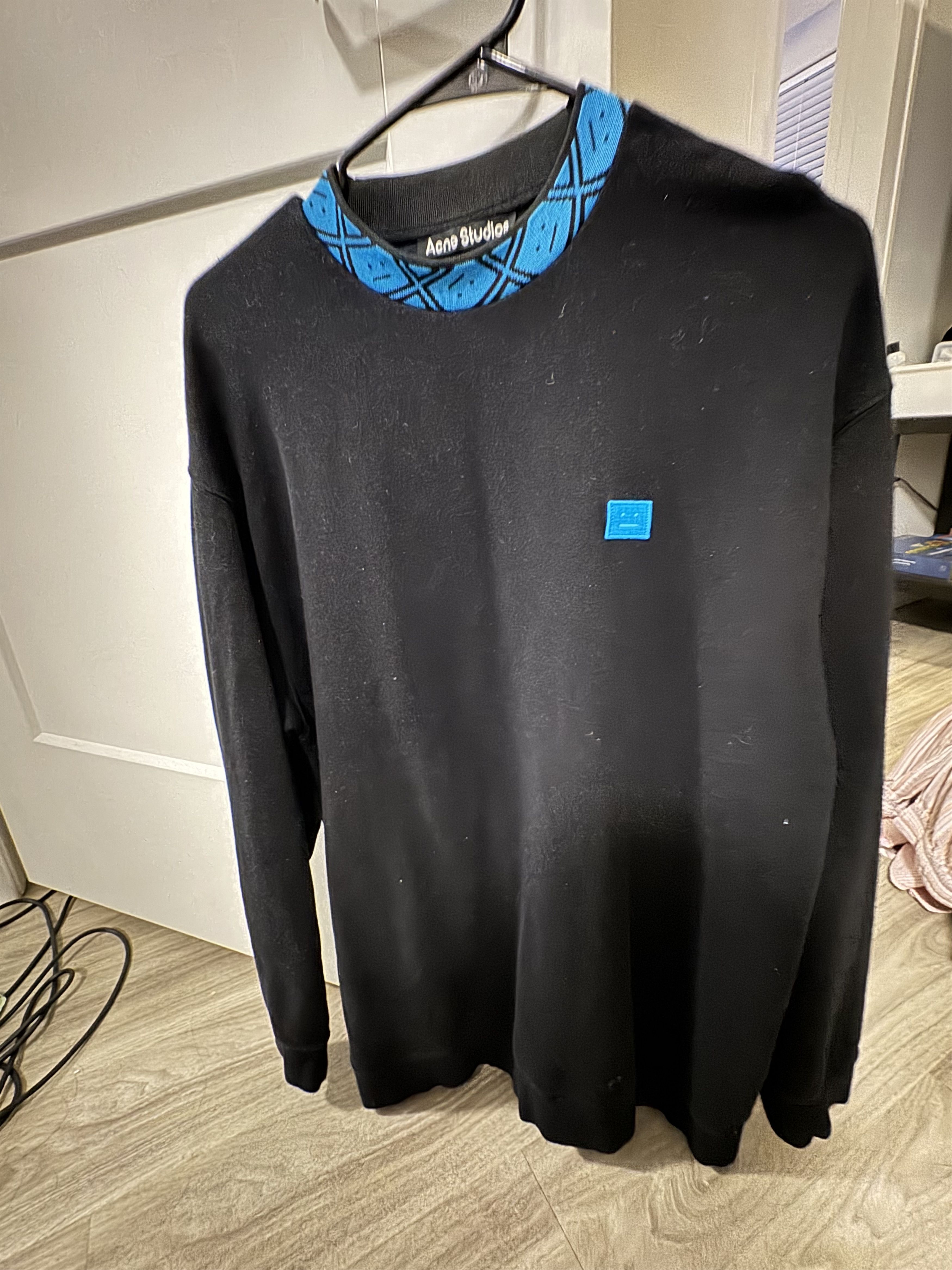 Acne Studios Acne Studios Collar Logo Crewneck Size S / US 4 / IT 40 - 1 Thumbnail