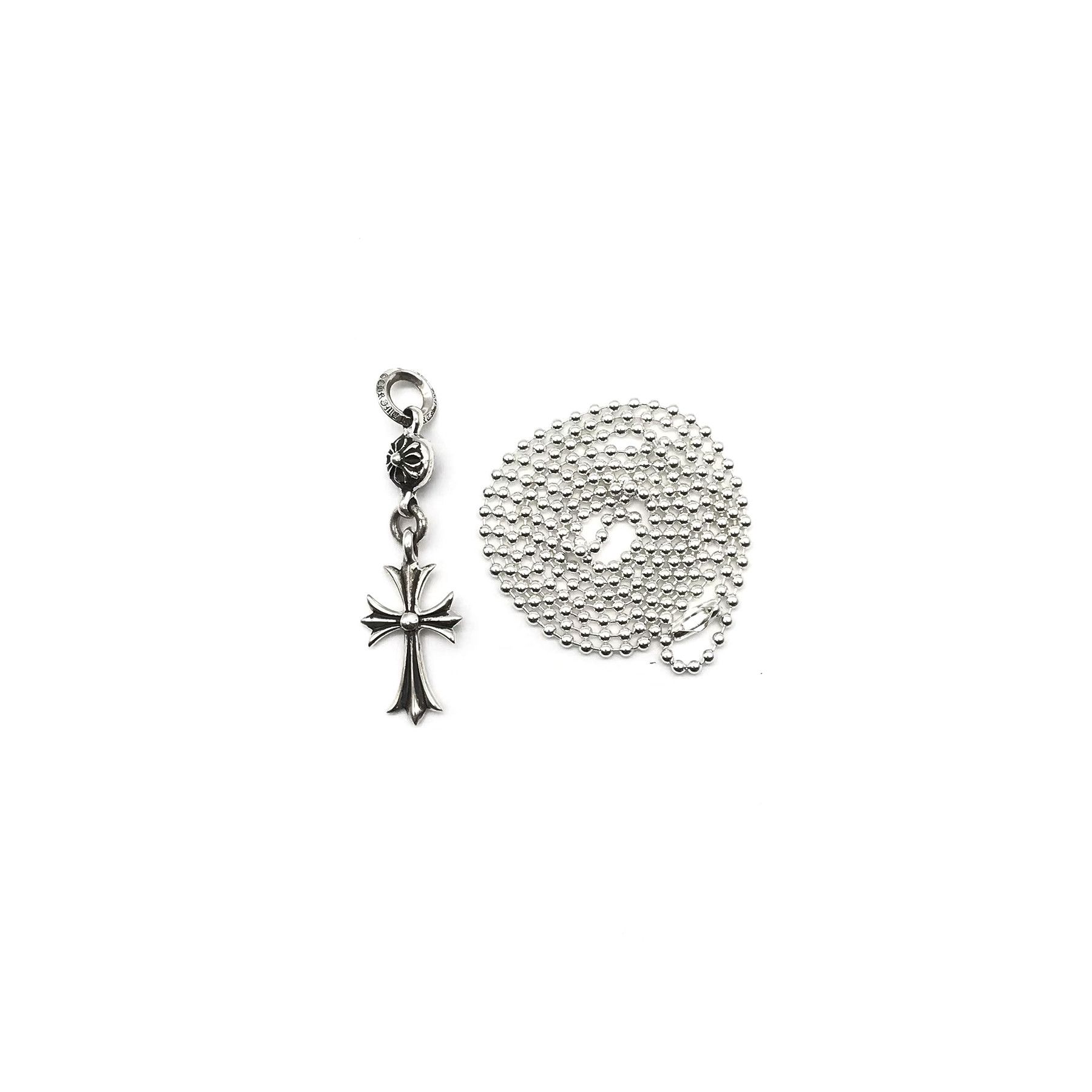 Chrome Hearts Chrome Hearts Silver 1 Ball Tiny Cross Ball Necklace Size ONE SIZE - 2 Thumbnail