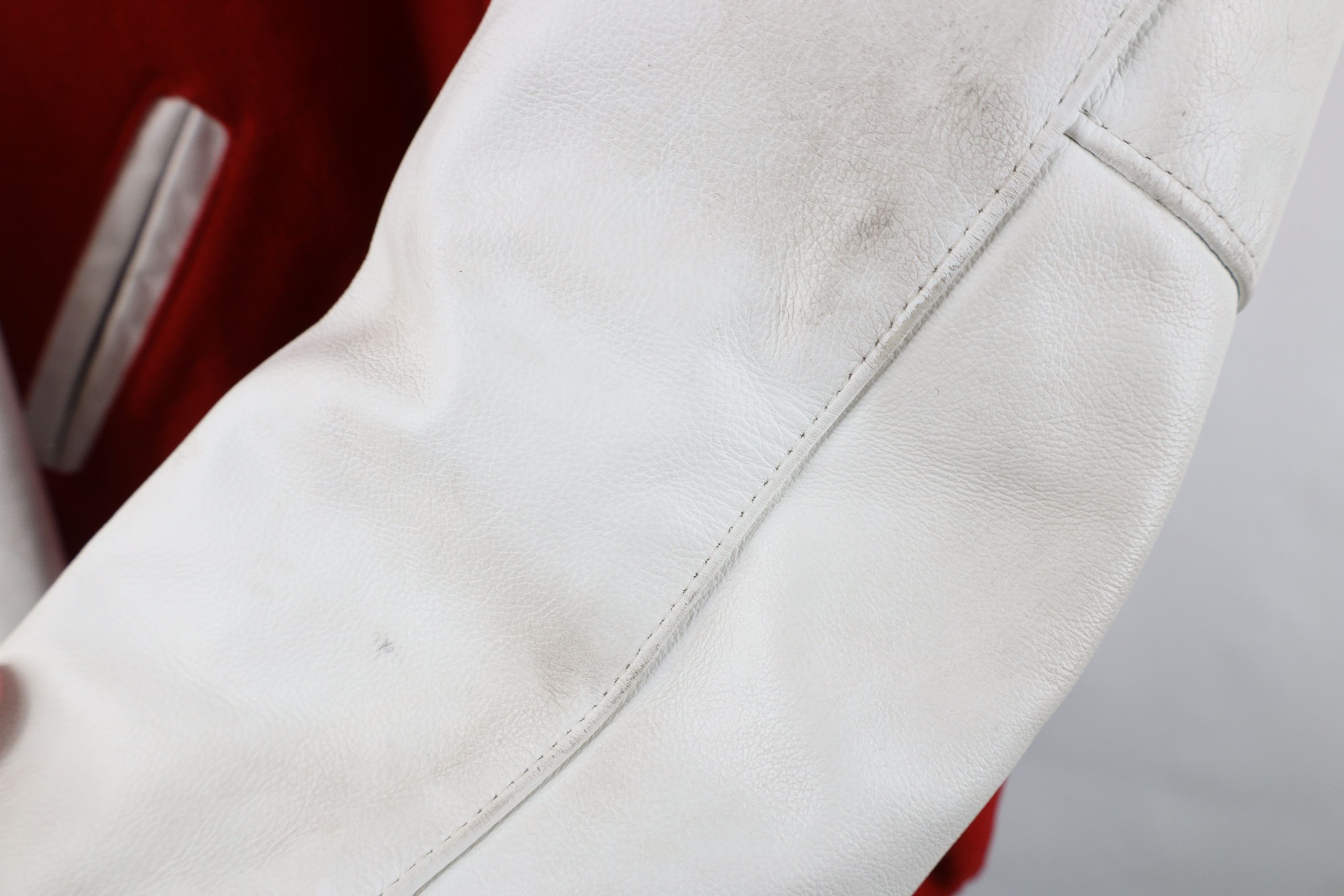 Vintage Vintage 90s Streetwear Long Varsity Letterman Jacket Red USA Size US XL / EU 56 / 4 - 10 Thumbnail